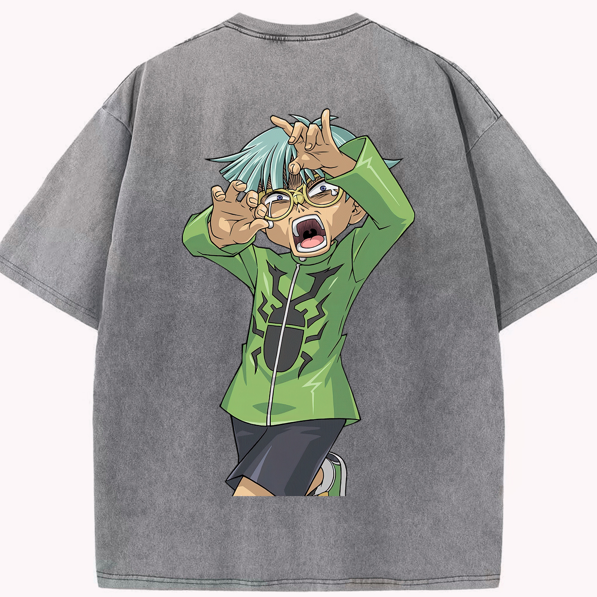 （画像用） 遊☆戯☆王 Yu-Gi-Oh! 綿100% ヴィンテージ風 半袖Tシャツ（背面プリント）