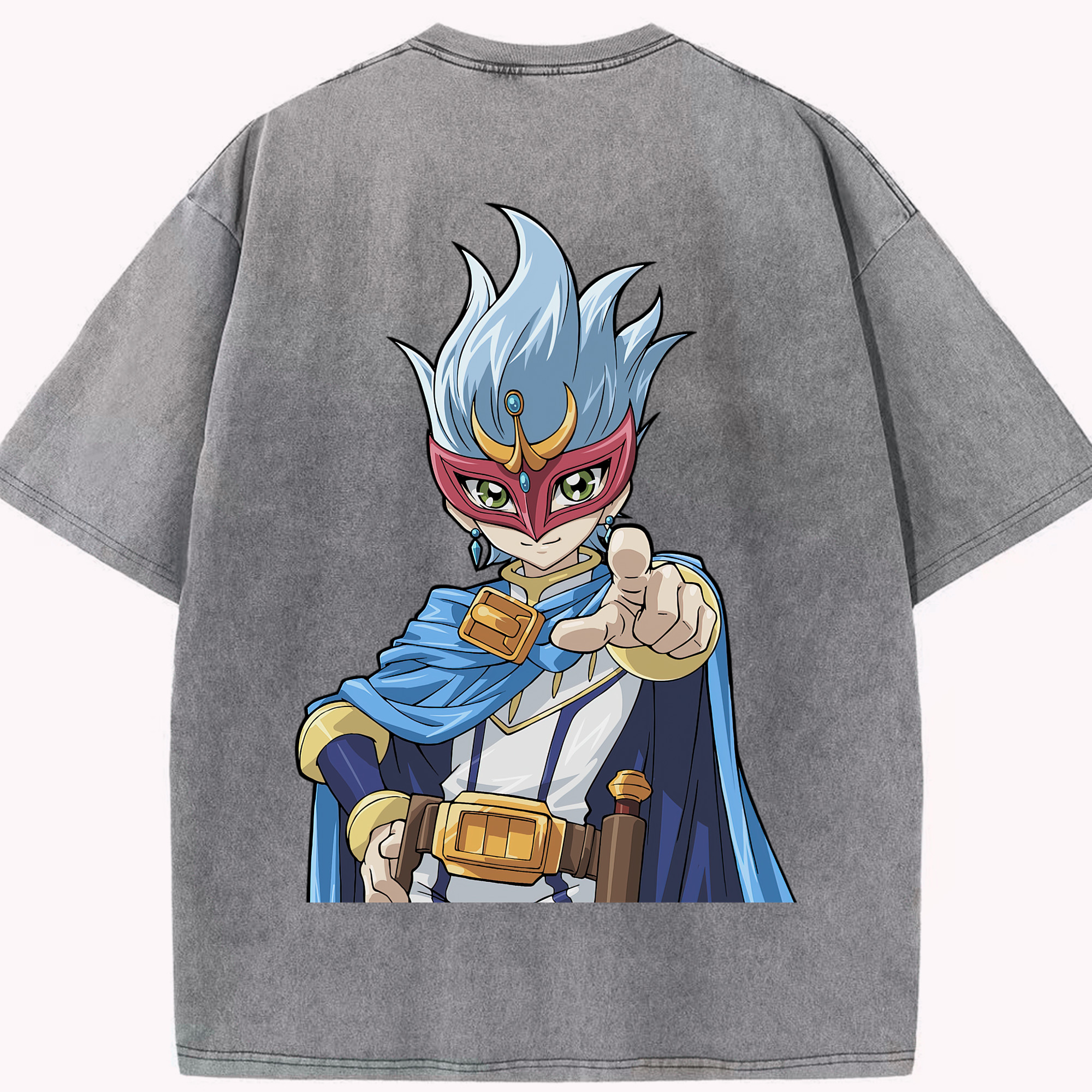 （画像用） 遊☆戯☆王 Yu-Gi-Oh! 綿100% ヴィンテージ風 半袖Tシャツ（背面プリント）