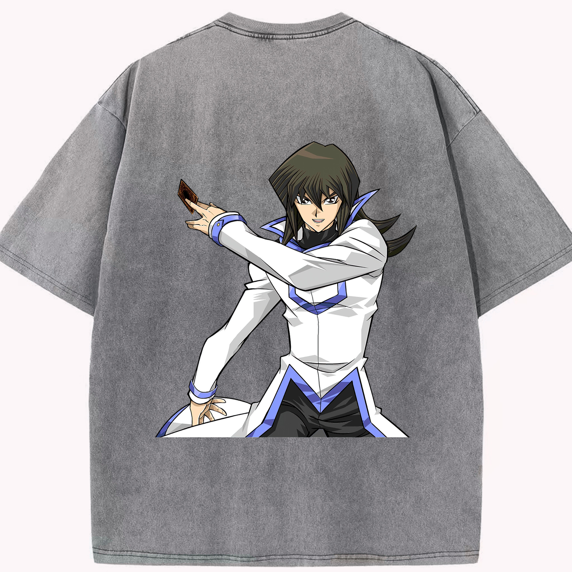 （画像用） 遊☆戯☆王 Yu-Gi-Oh! 綿100% ヴィンテージ風 半袖Tシャツ（背面プリント）