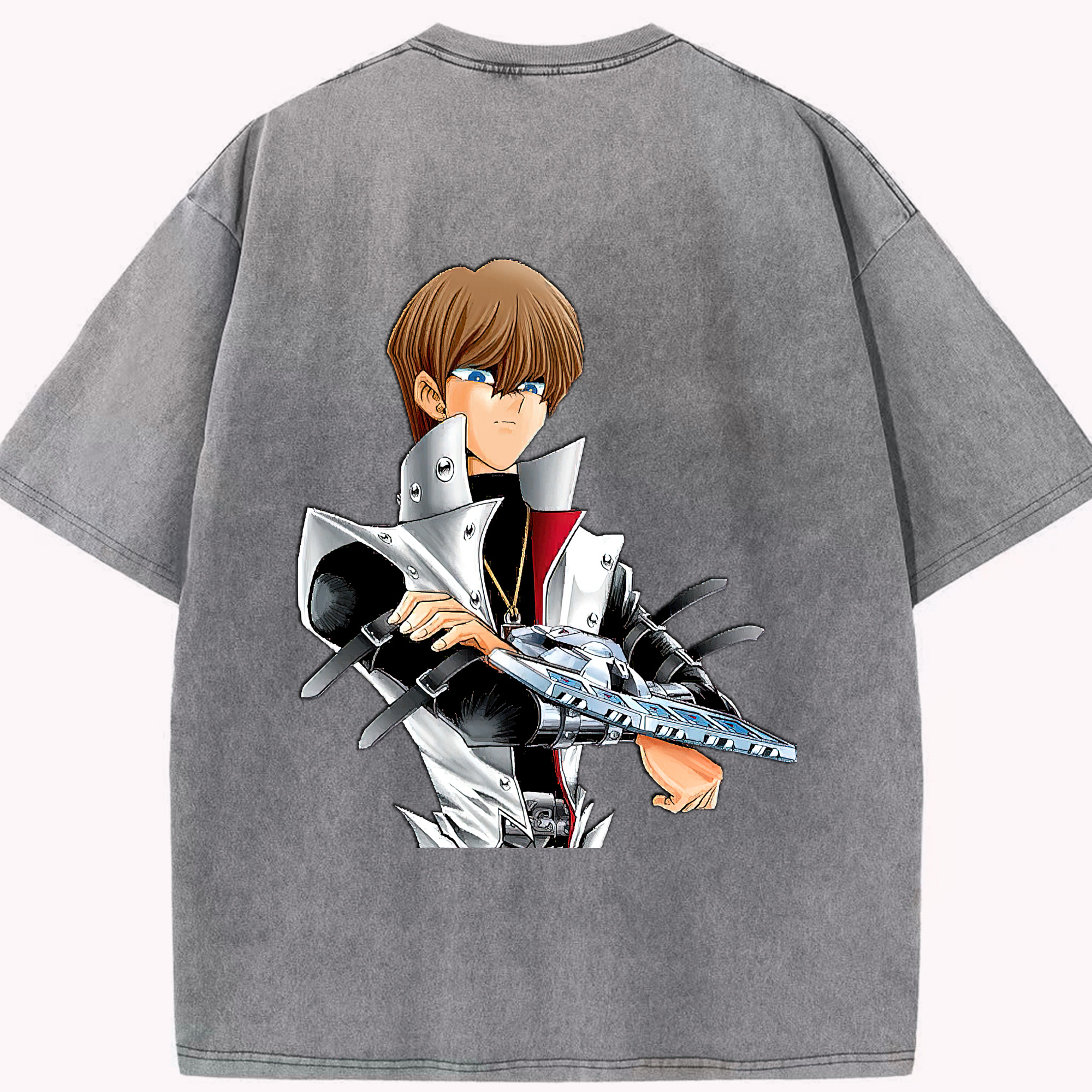 （画像用） 遊☆戯☆王 Yu-Gi-Oh! 綿100% ヴィンテージ風 半袖Tシャツ（背面プリント）