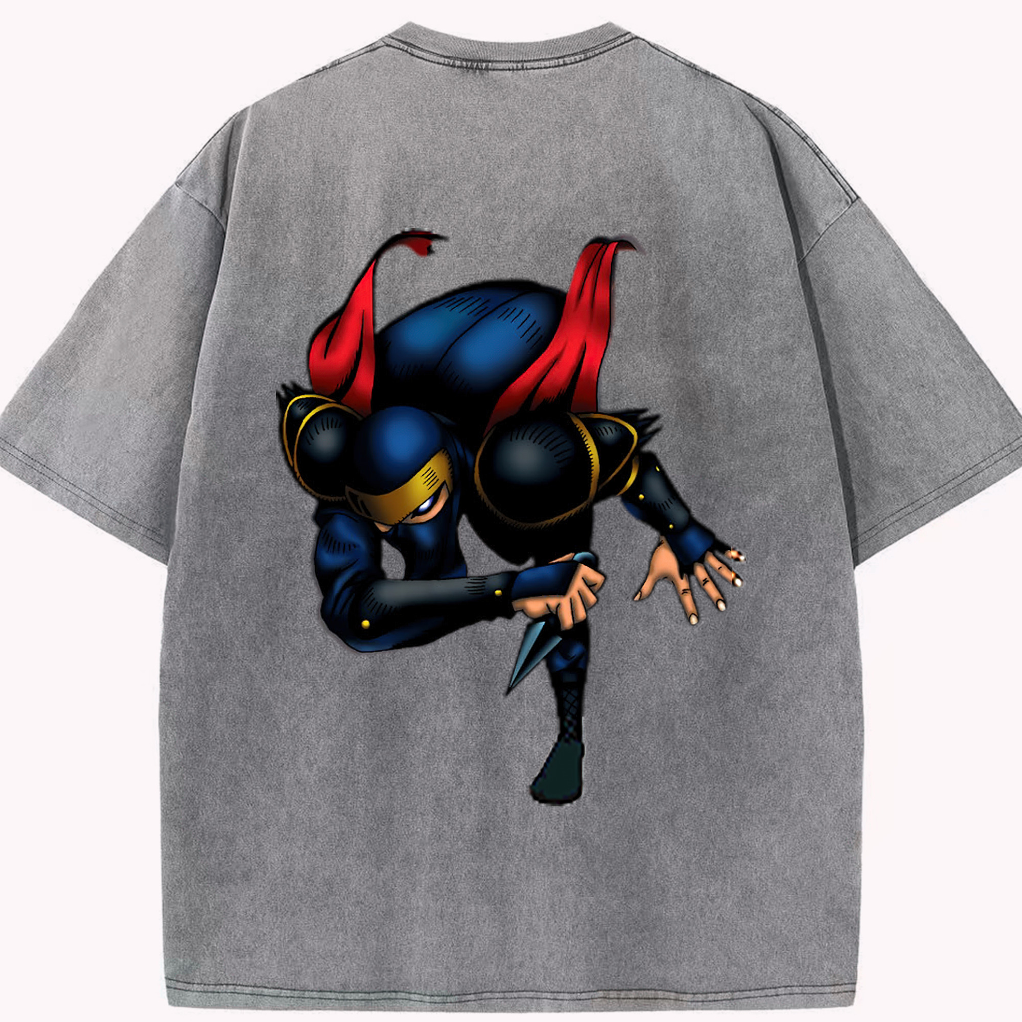 （画像用） 遊☆戯☆王 Yu-Gi-Oh! 綿100% ヴィンテージ風 半袖Tシャツ（背面プリント）