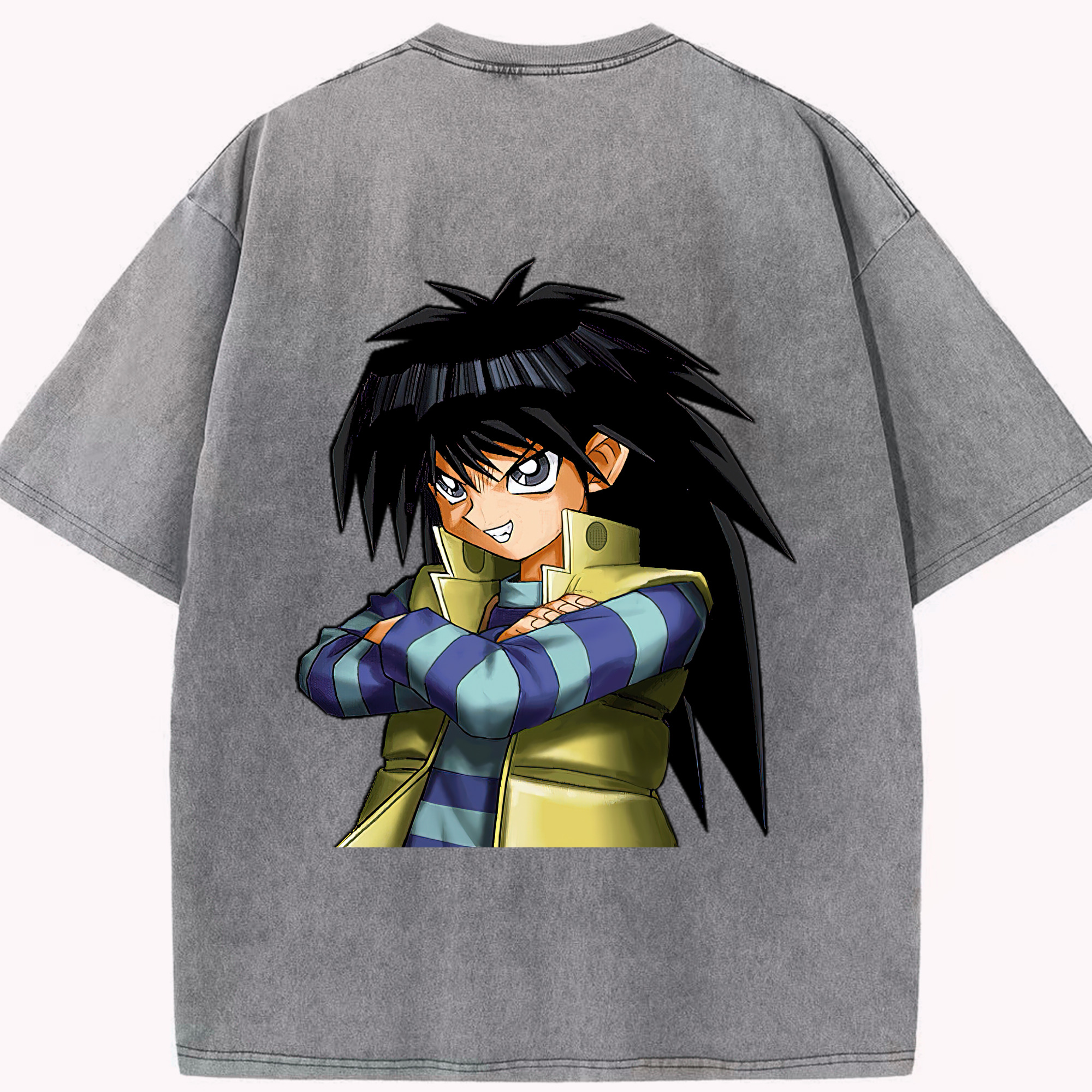 （画像用） 遊☆戯☆王 Yu-Gi-Oh! 綿100% ヴィンテージ風 半袖Tシャツ（背面プリント）