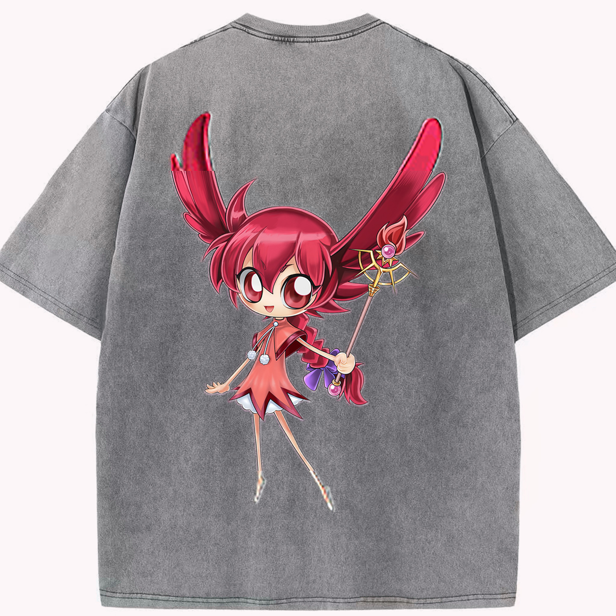 （画像用） 遊☆戯☆王 Yu-Gi-Oh! 綿100% ヴィンテージ風 半袖Tシャツ（背面プリント）