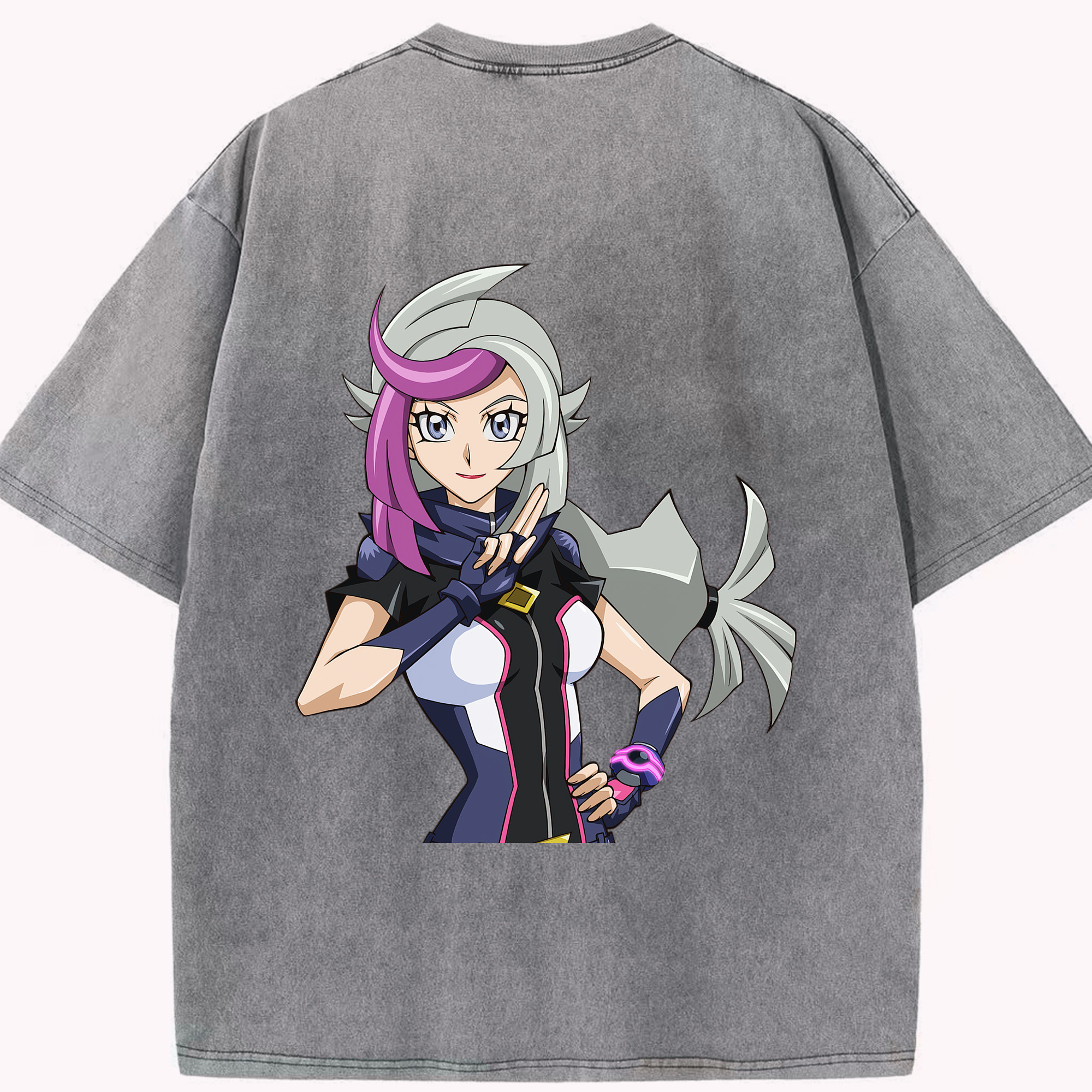 （画像用） 遊☆戯☆王 Yu-Gi-Oh! 綿100% ヴィンテージ風 半袖Tシャツ（背面プリント）