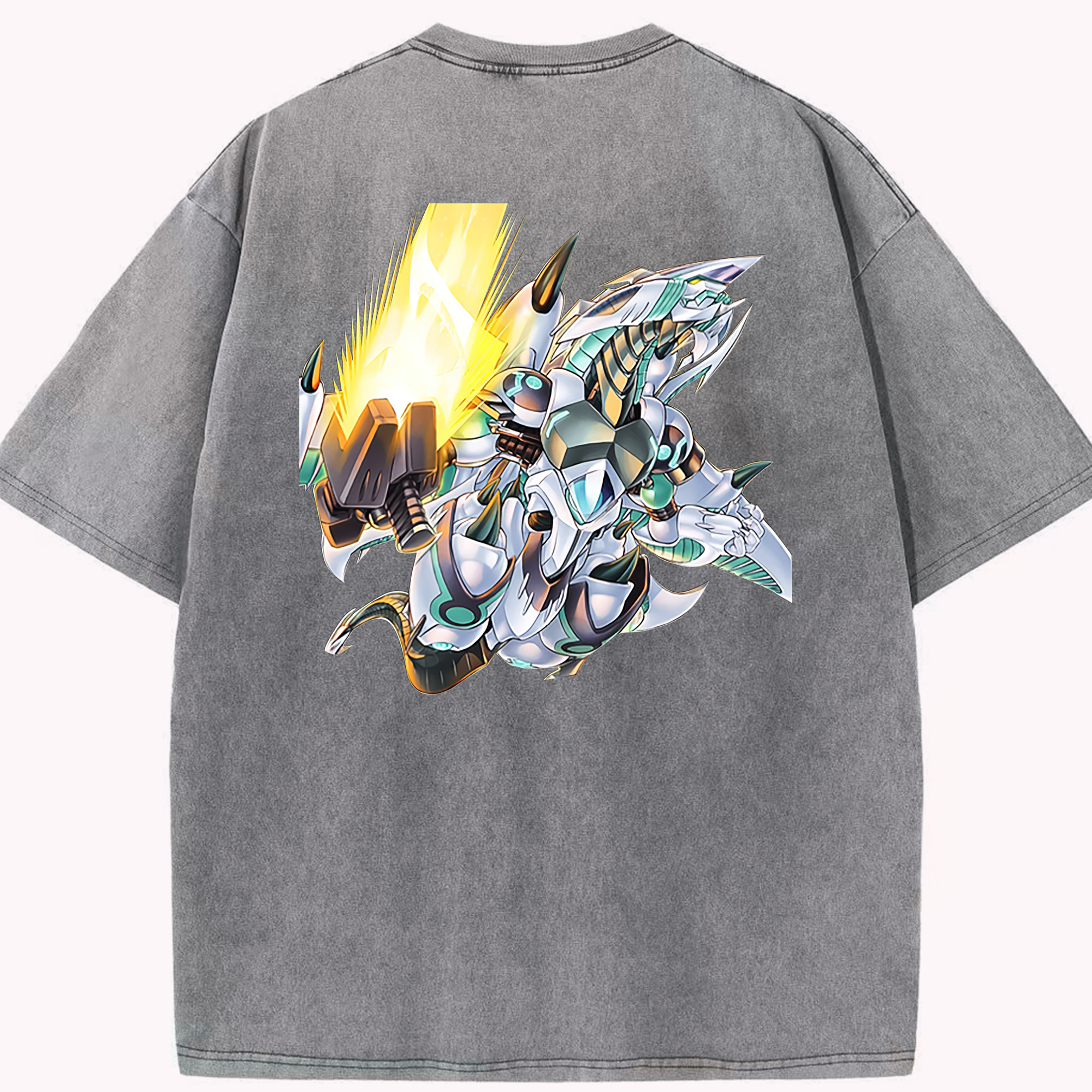 （画像用） 遊☆戯☆王 Yu-Gi-Oh! 綿100% ヴィンテージ風 半袖Tシャツ（背面プリント）