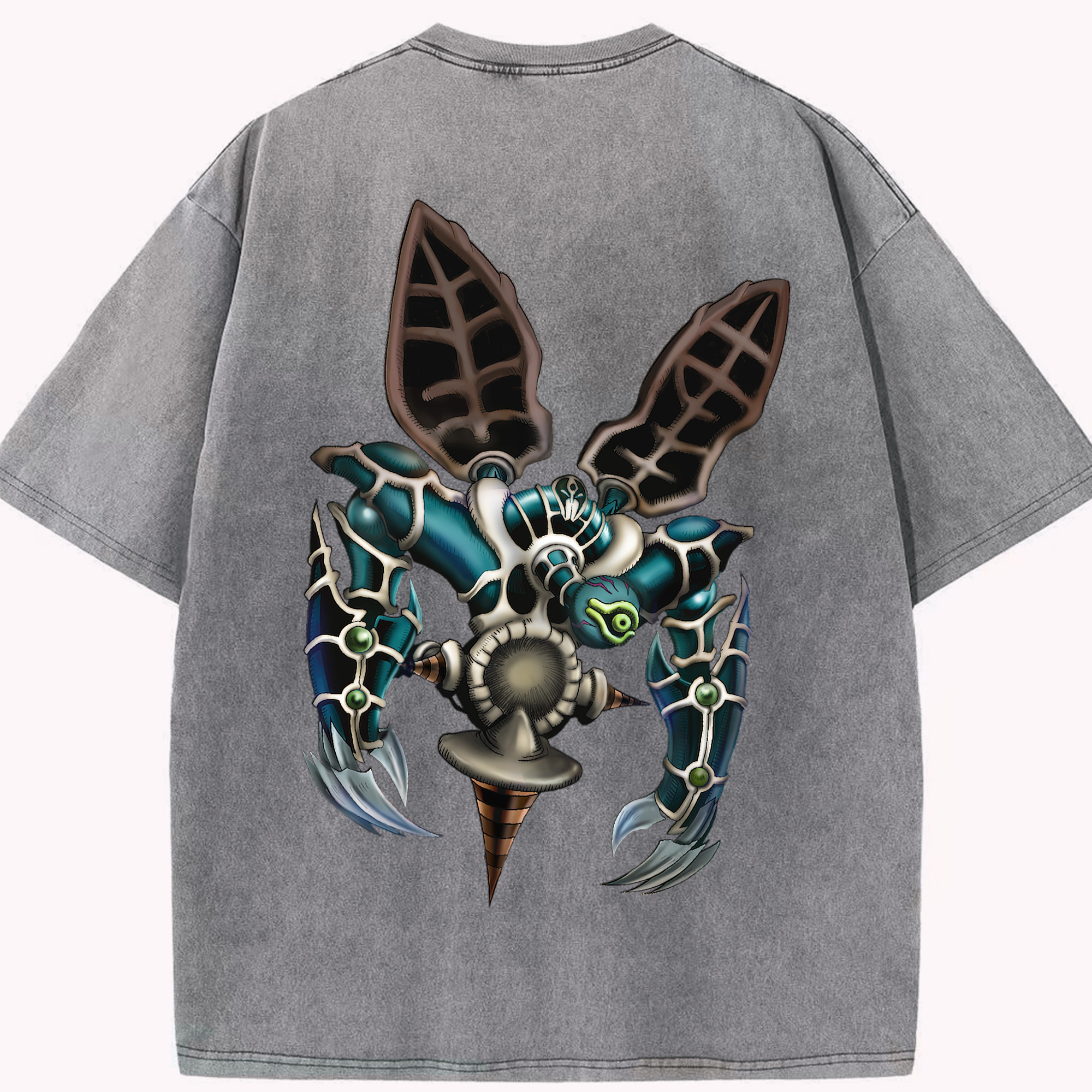 （画像用） 遊☆戯☆王 Yu-Gi-Oh! 綿100% ヴィンテージ風 半袖Tシャツ（背面プリント）