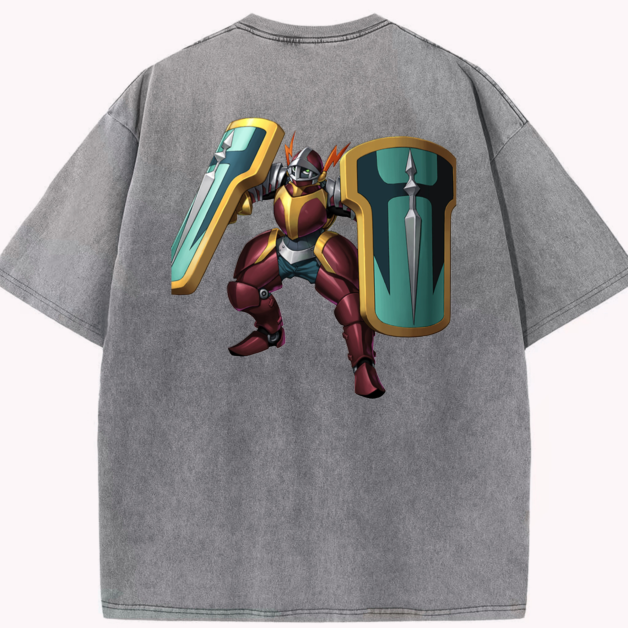 （画像用） 遊☆戯☆王 Yu-Gi-Oh! 綿100% ヴィンテージ風 半袖Tシャツ（背面プリント）