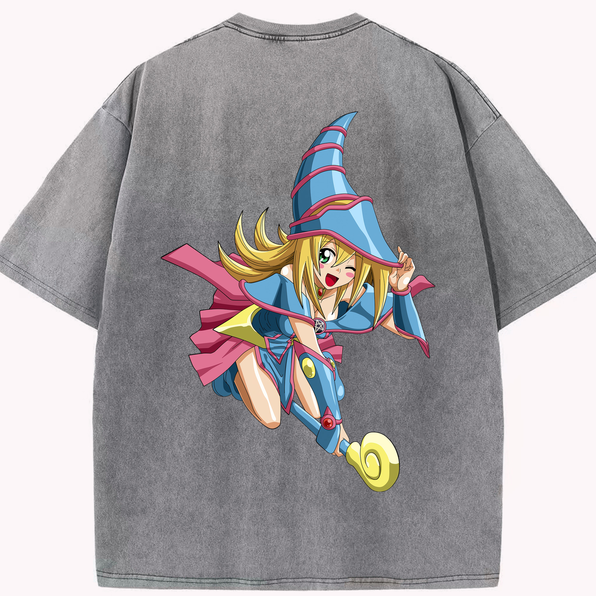 （画像用） 遊☆戯☆王 Yu-Gi-Oh! 綿100% ヴィンテージ風 半袖Tシャツ（背面プリント）