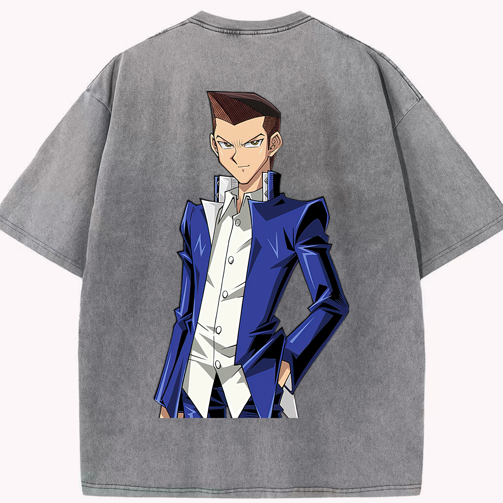 （画像用） 遊☆戯☆王 Yu-Gi-Oh! 綿100% ヴィンテージ風 半袖Tシャツ（背面プリント）