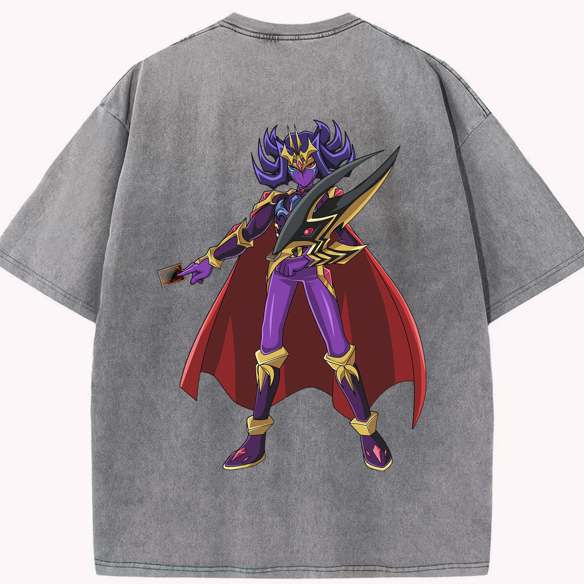 （画像用） 遊☆戯☆王 Yu-Gi-Oh! 綿100% ヴィンテージ風 半袖Tシャツ（背面プリント）