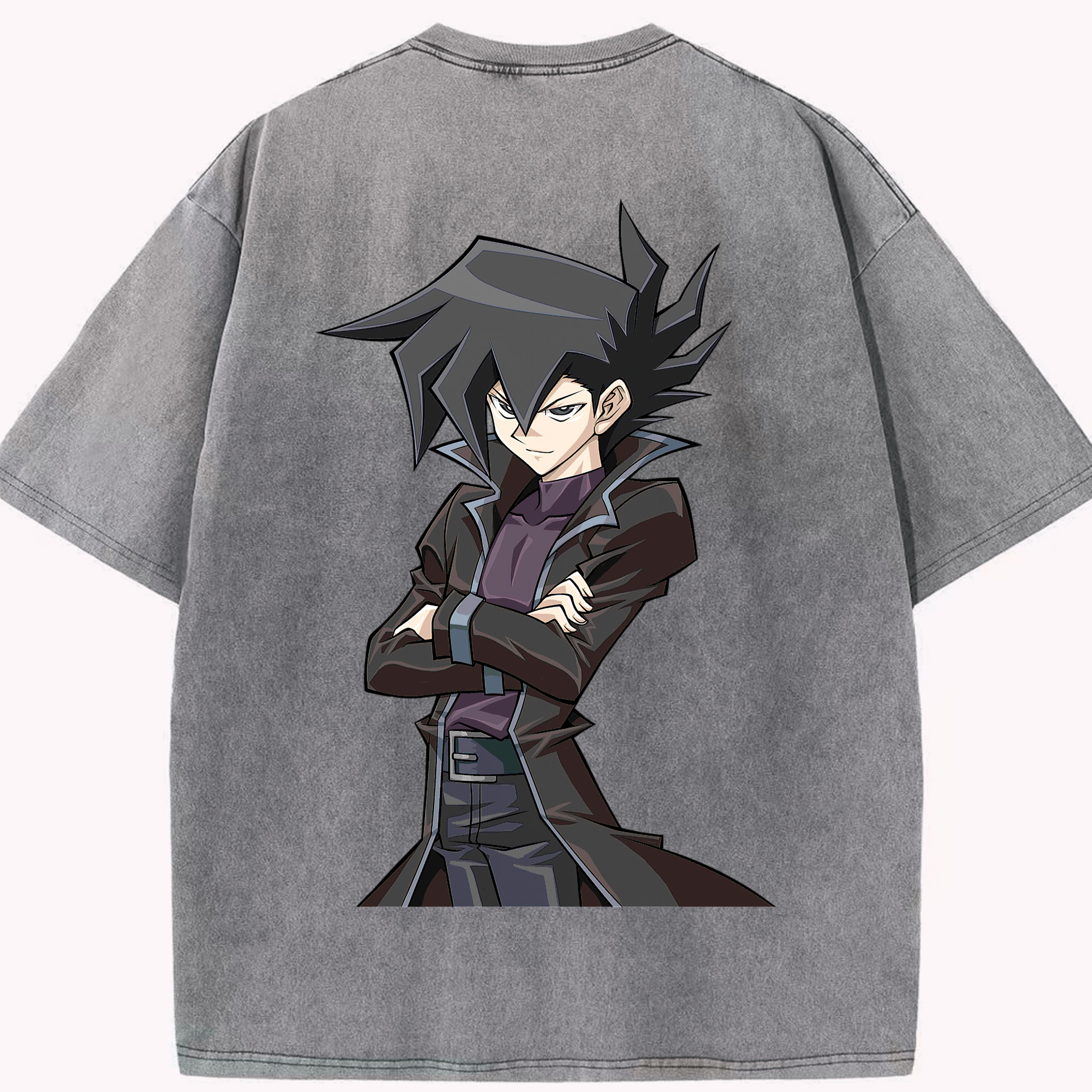 （画像用） 遊☆戯☆王 Yu-Gi-Oh! 綿100% ヴィンテージ風 半袖Tシャツ（背面プリント）