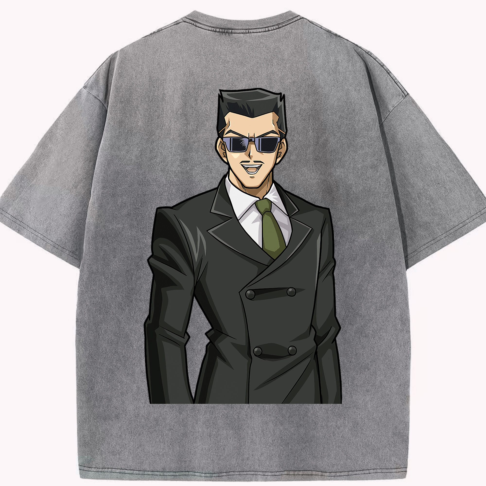 （画像用） 遊☆戯☆王 Yu-Gi-Oh! 綿100% ヴィンテージ風 半袖Tシャツ（背面プリント）