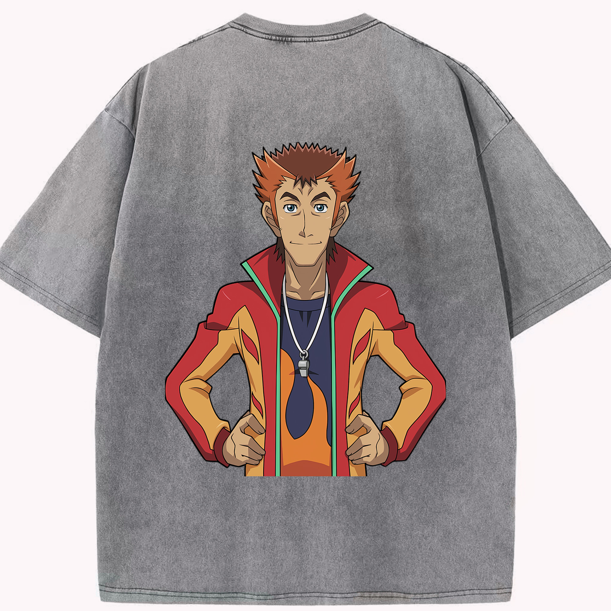 （画像用） 遊☆戯☆王 Yu-Gi-Oh! 綿100% ヴィンテージ風 半袖Tシャツ（背面プリント）