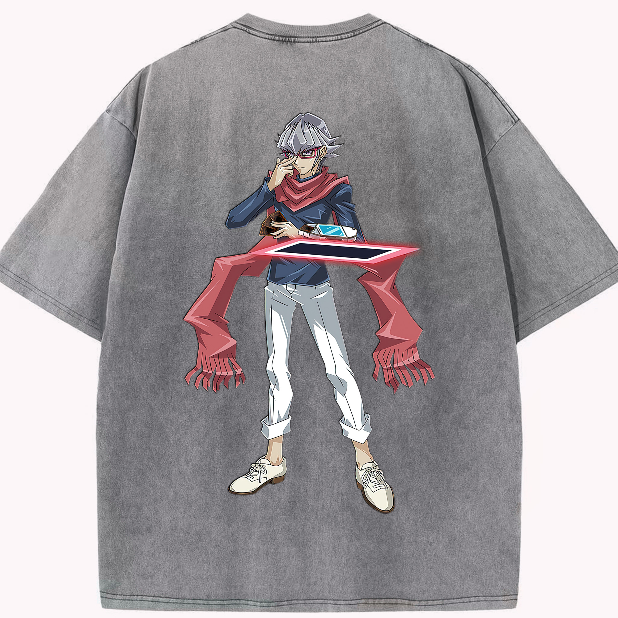 （画像用） 遊☆戯☆王 Yu-Gi-Oh! 綿100% ヴィンテージ風 半袖Tシャツ（背面プリント）