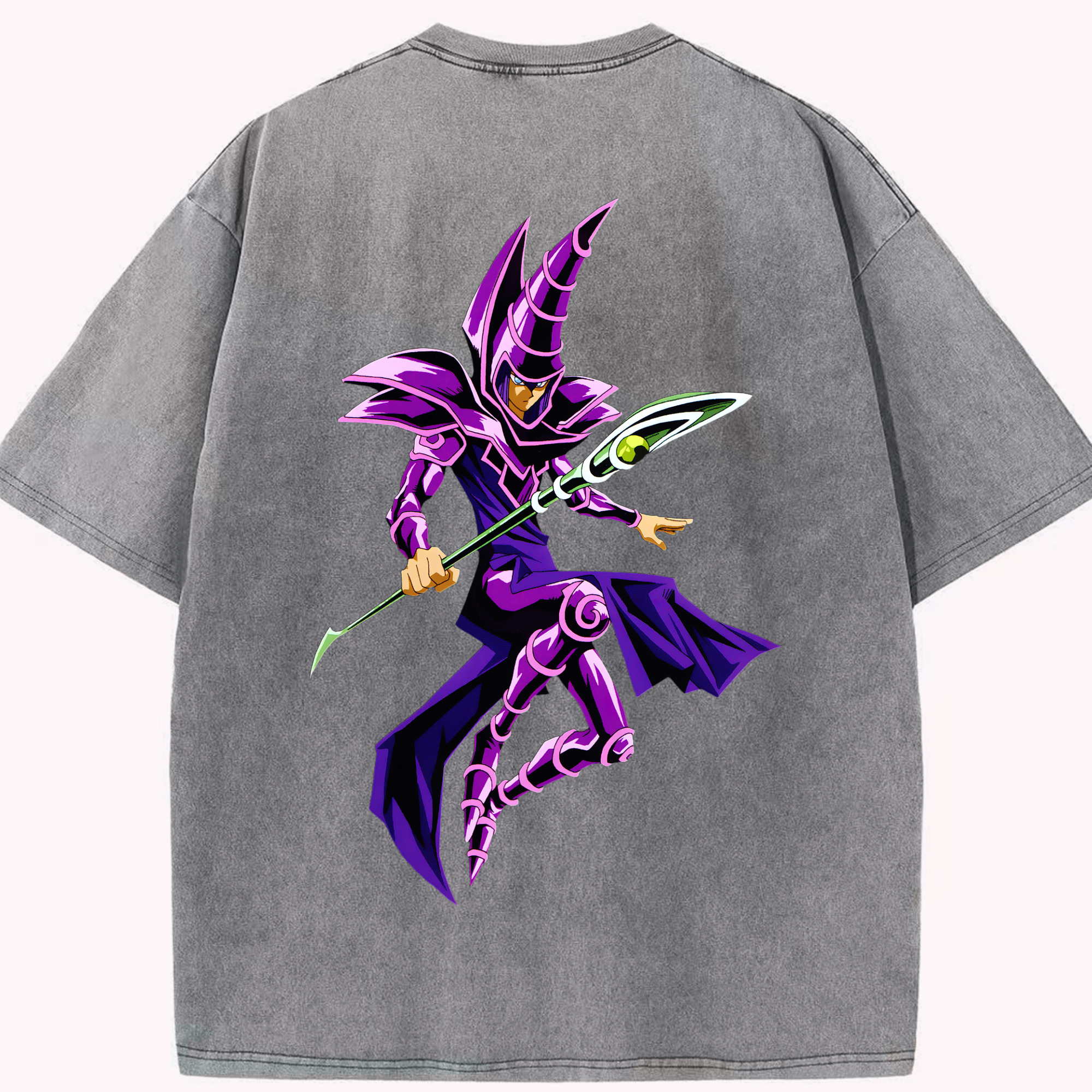 （画像用） 遊☆戯☆王 Yu-Gi-Oh! 綿100% ヴィンテージ風 半袖Tシャツ（背面プリント）