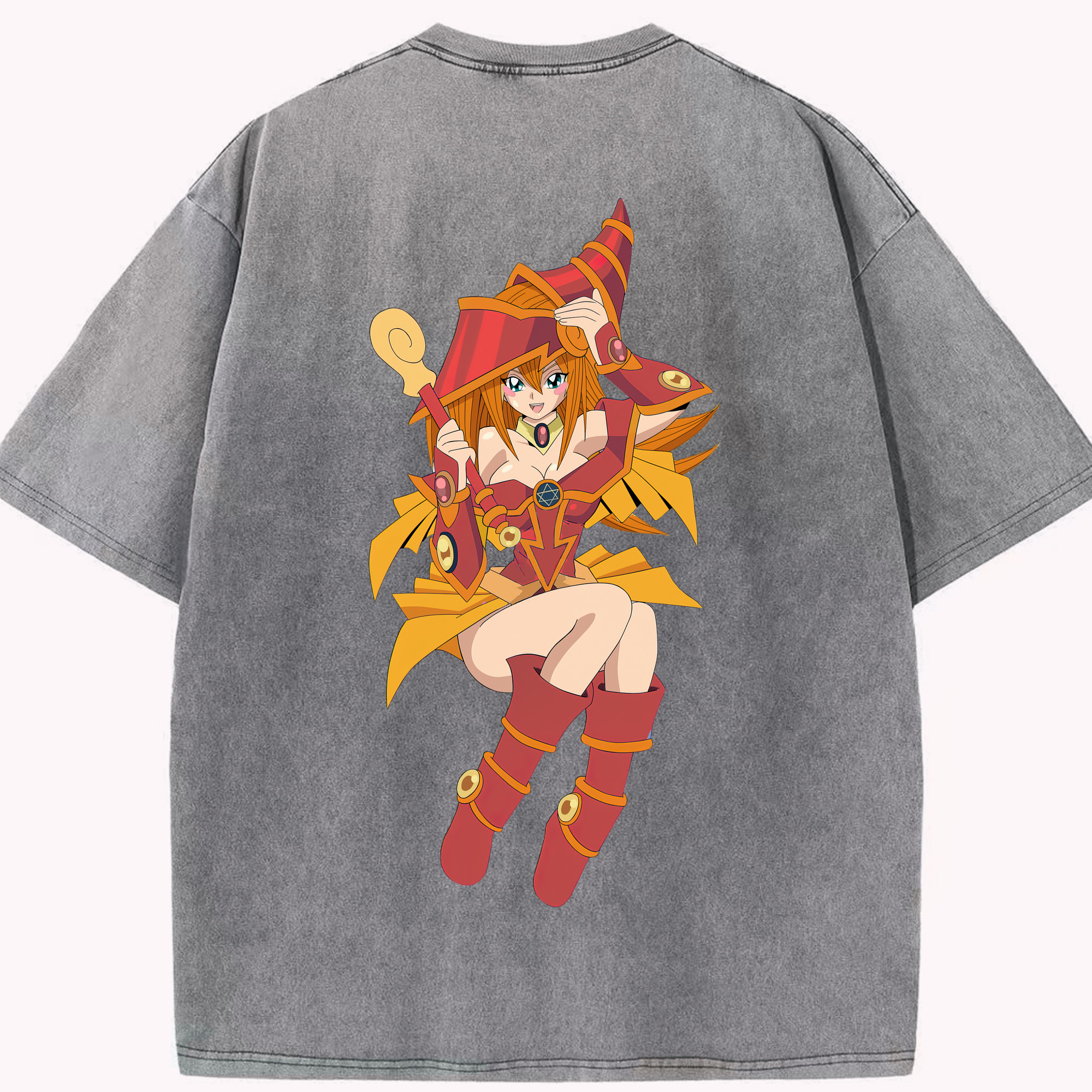 （画像用） 遊☆戯☆王 Yu-Gi-Oh! 綿100% ヴィンテージ風 半袖Tシャツ（背面プリント）