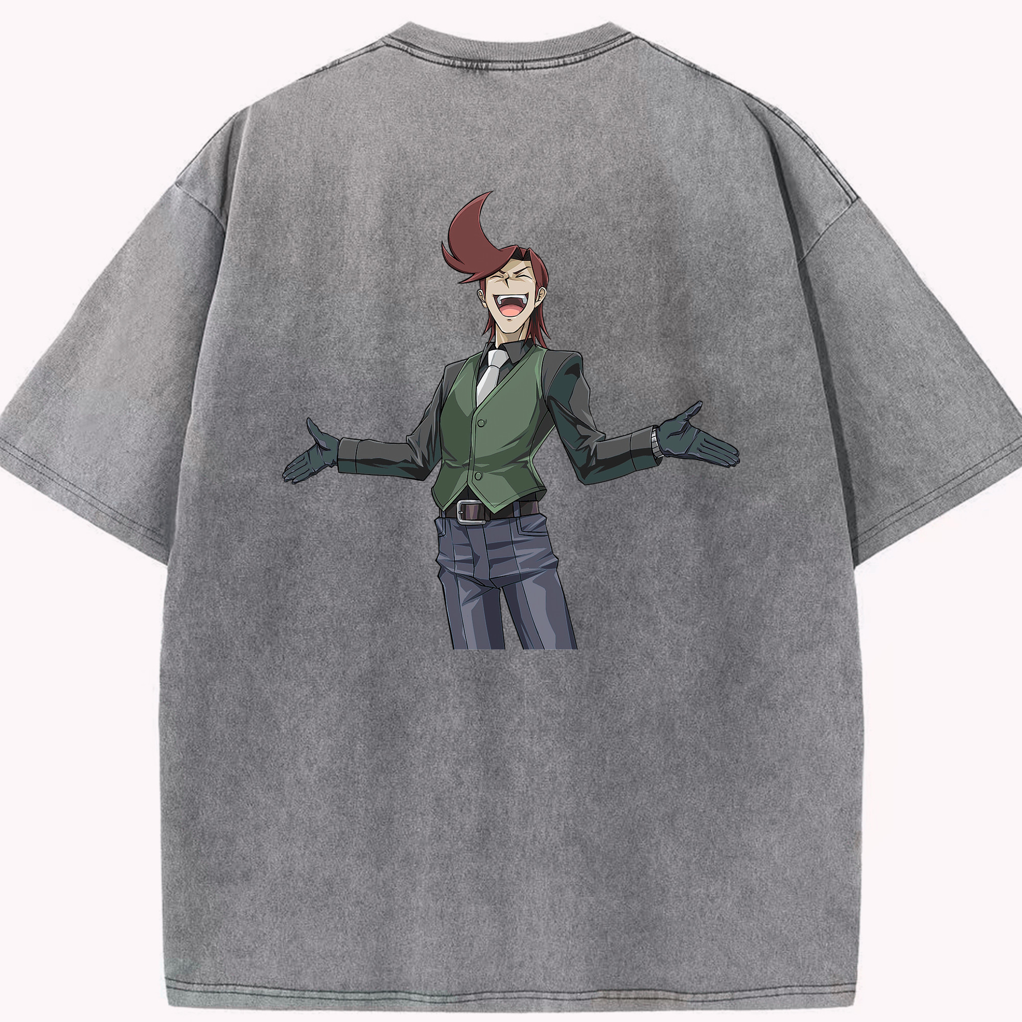 （画像用） 遊☆戯☆王 Yu-Gi-Oh! 綿100% ヴィンテージ風 半袖Tシャツ（背面プリント）