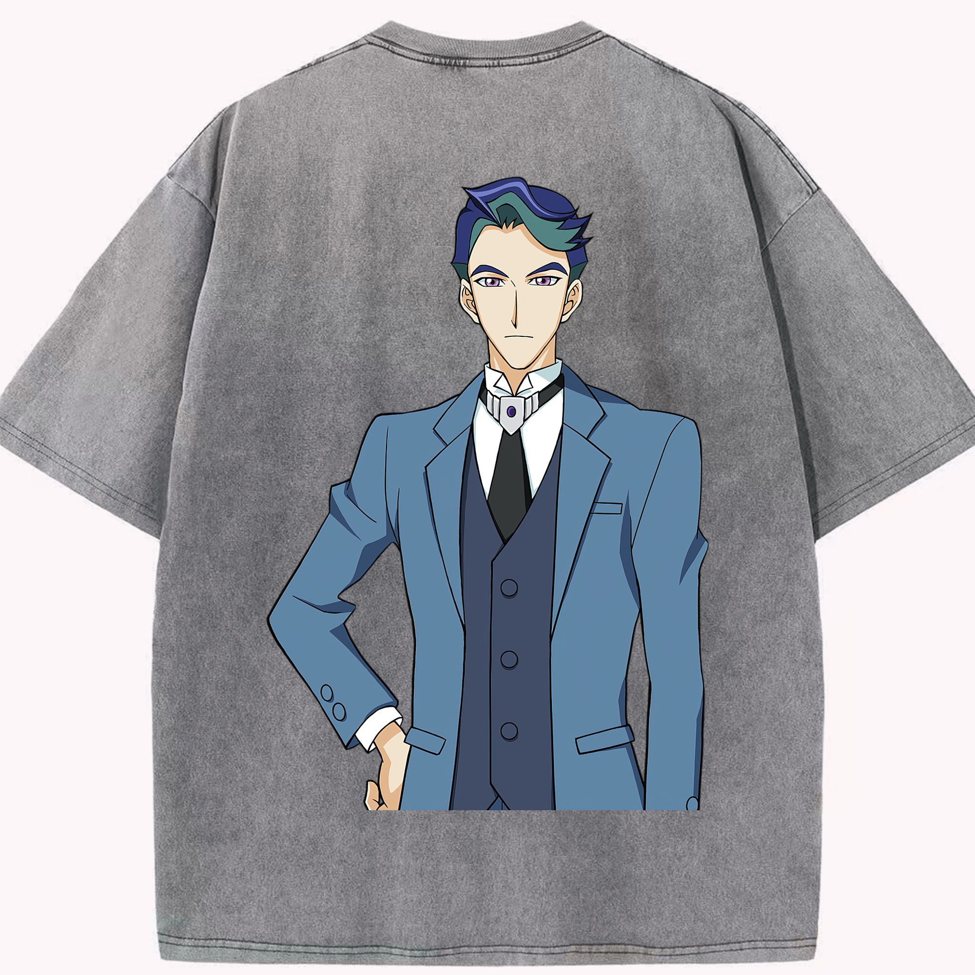 （画像用） 遊☆戯☆王 Yu-Gi-Oh! 綿100% ヴィンテージ風 半袖Tシャツ（背面プリント）
