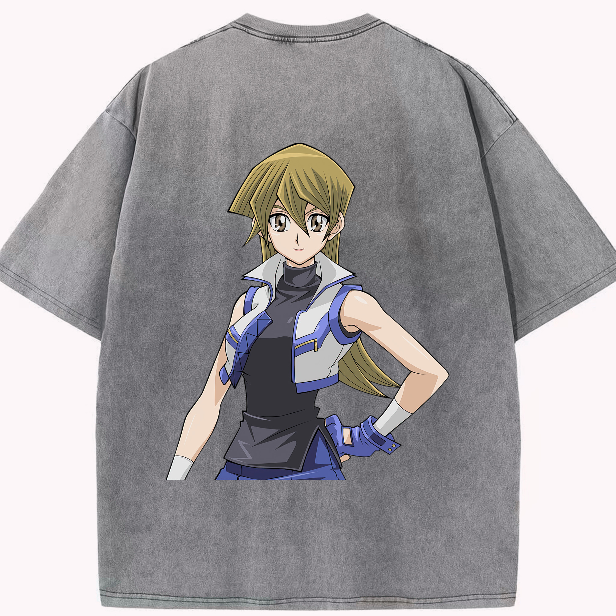 （画像用） 遊☆戯☆王 Yu-Gi-Oh! 綿100% ヴィンテージ風 半袖Tシャツ（背面プリント）