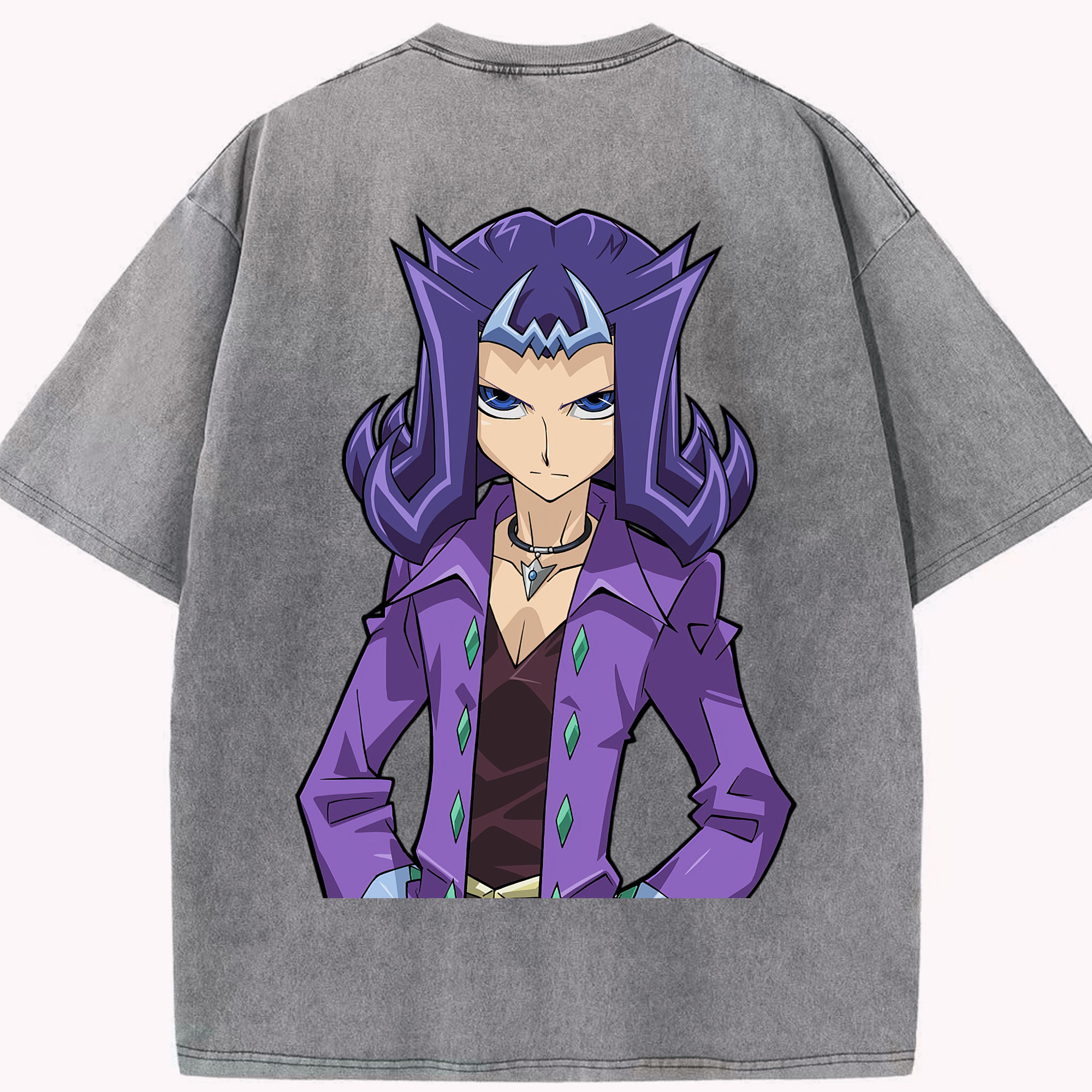 （画像用） 遊☆戯☆王 Yu-Gi-Oh! 綿100% ヴィンテージ風 半袖Tシャツ（背面プリント）