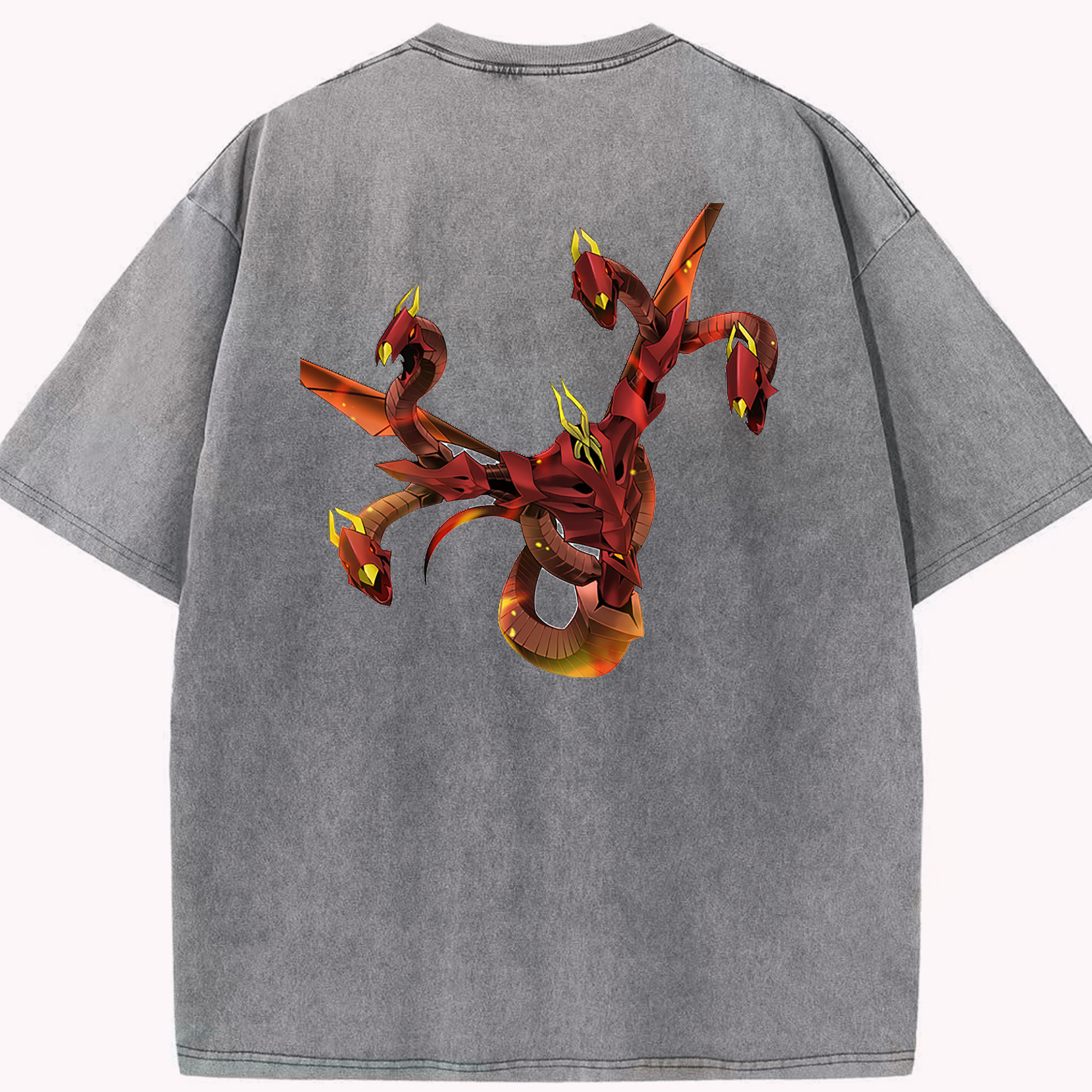 （画像用） 遊☆戯☆王 Yu-Gi-Oh! 綿100% ヴィンテージ風 半袖Tシャツ（背面プリント）