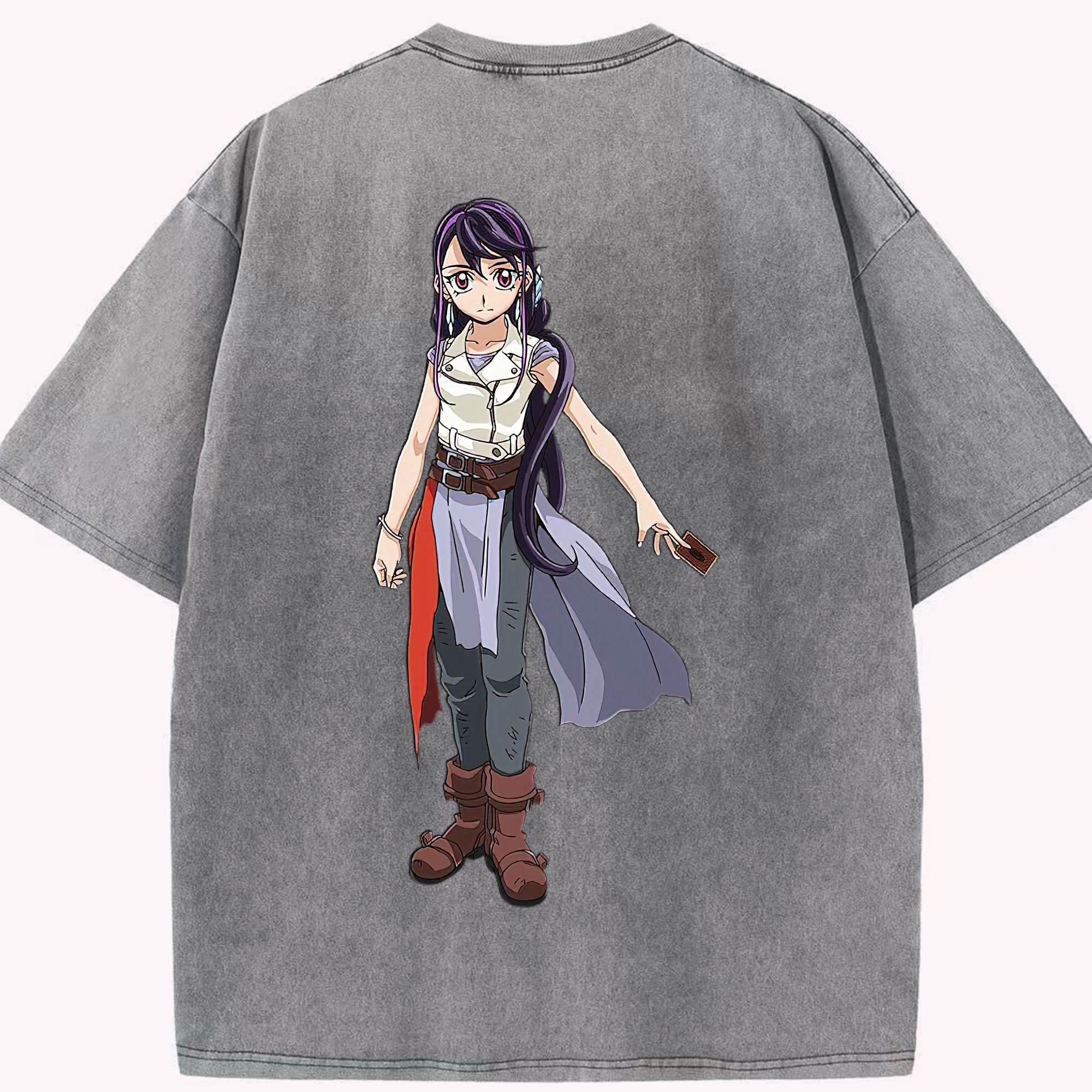（画像用） 遊☆戯☆王 Yu-Gi-Oh! 綿100% ヴィンテージ風 半袖Tシャツ（背面プリント）