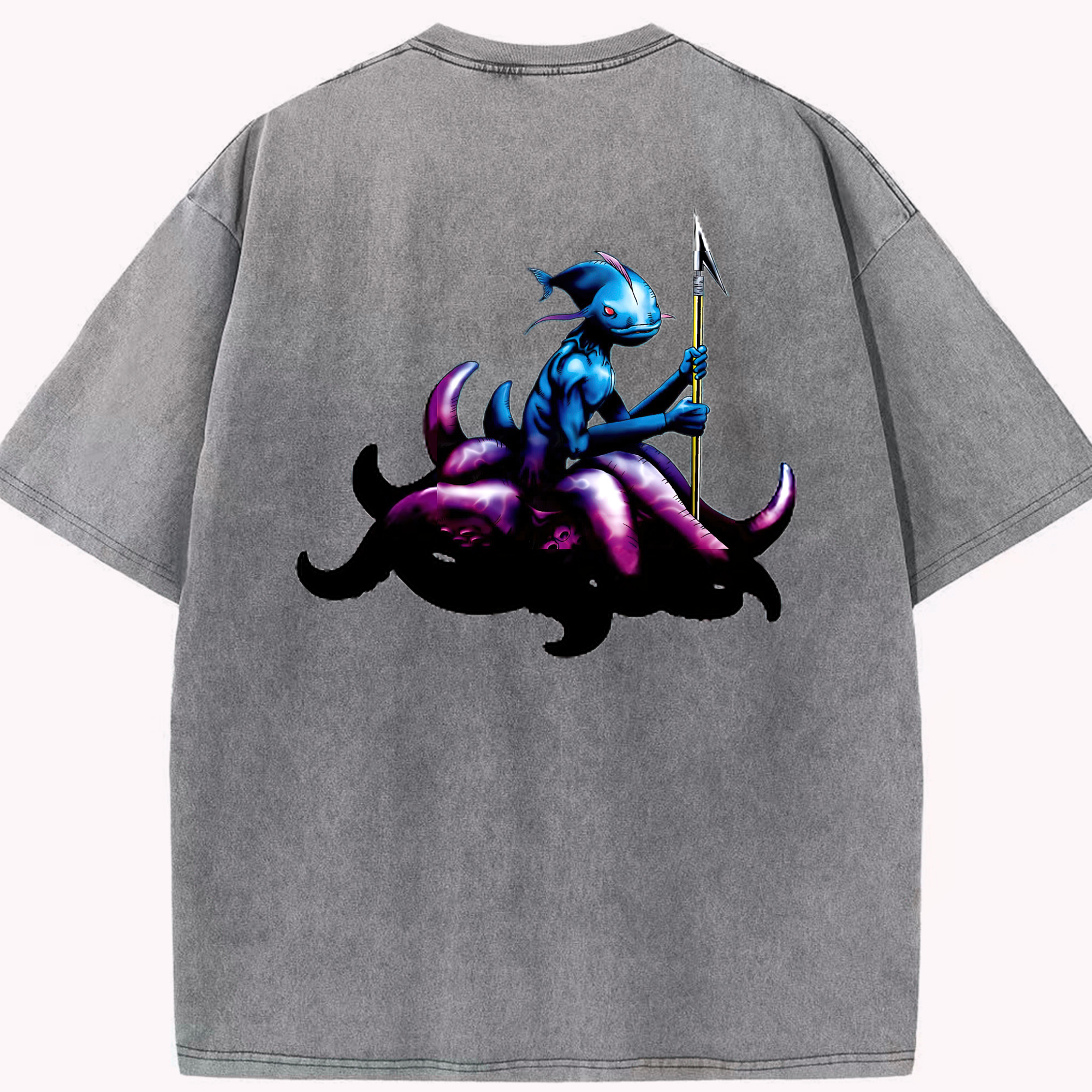 （画像用） 遊☆戯☆王 Yu-Gi-Oh! 綿100% ヴィンテージ風 半袖Tシャツ（背面プリント）