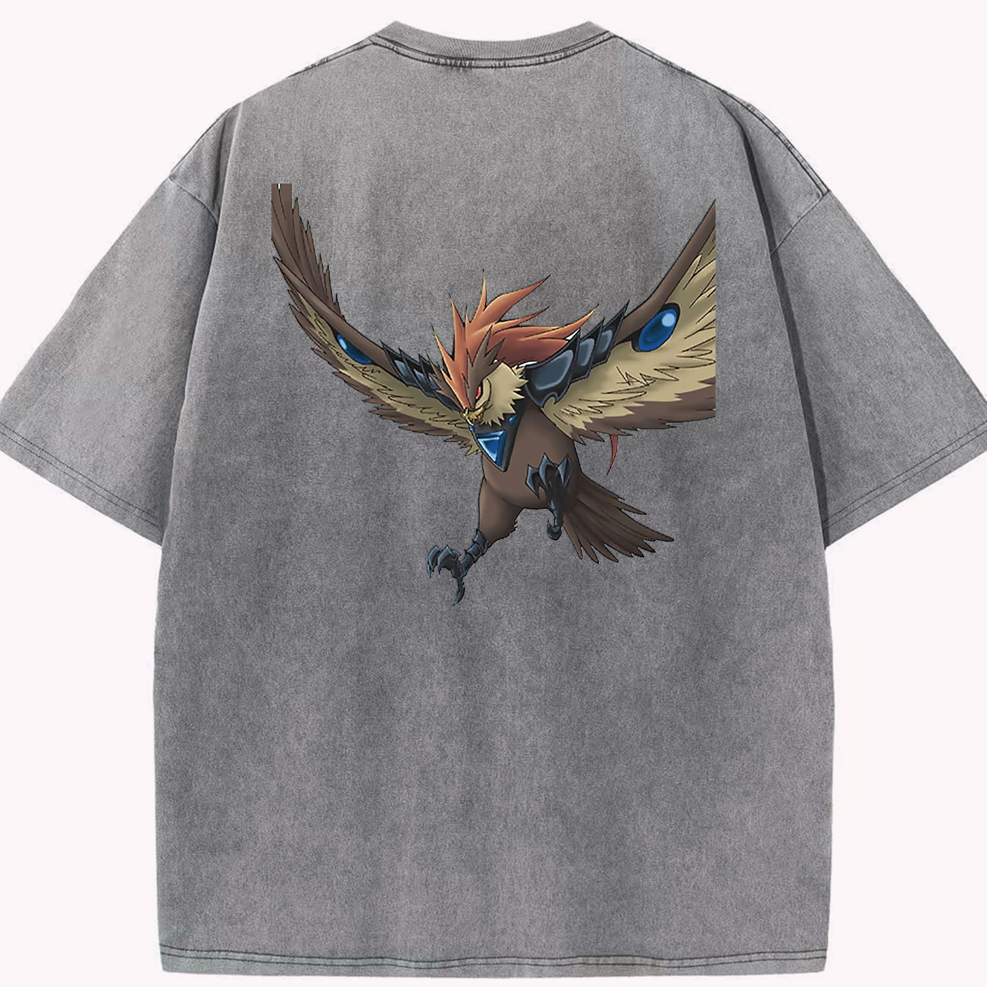 （画像用） 遊☆戯☆王 Yu-Gi-Oh! 綿100% ヴィンテージ風 半袖Tシャツ（背面プリント）