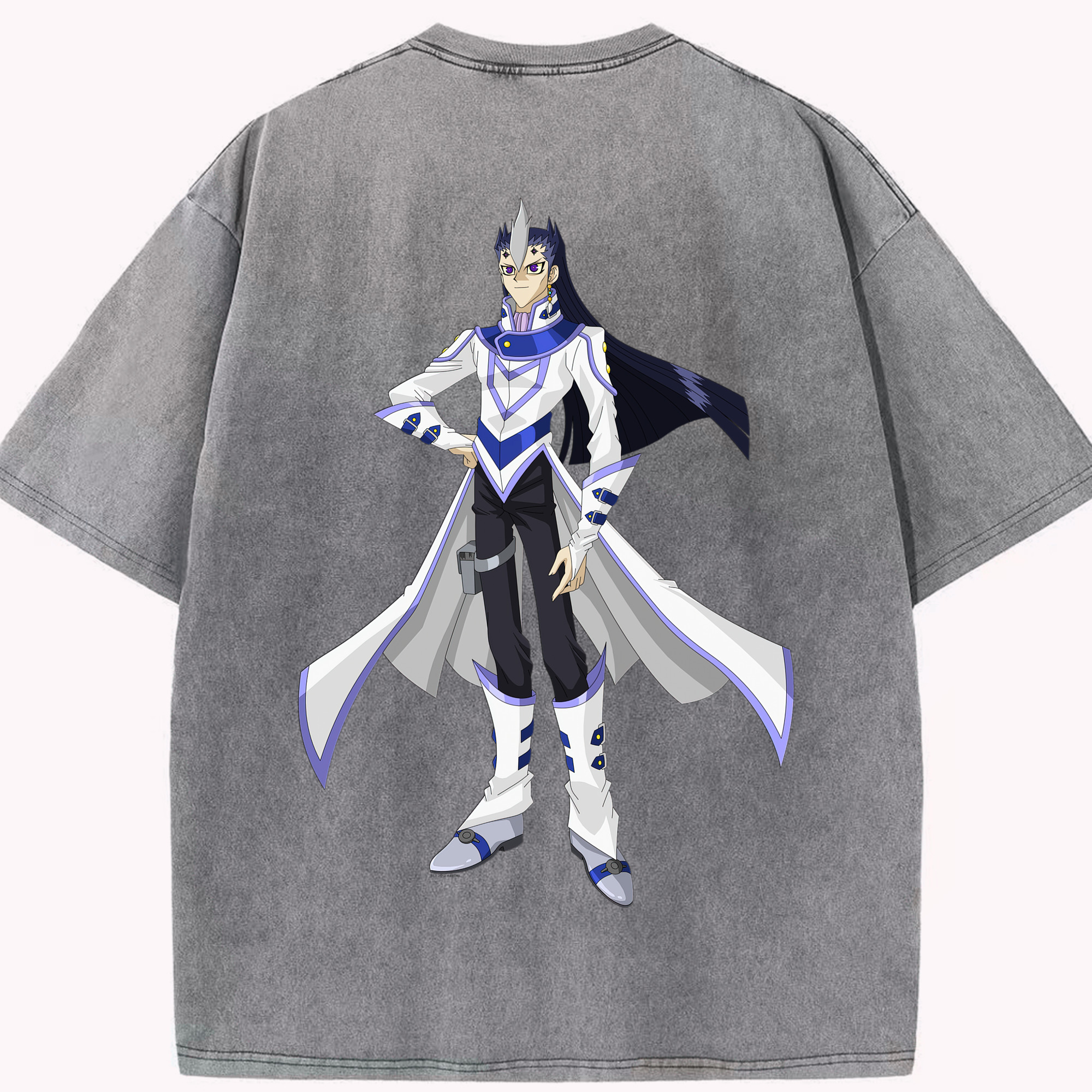 （画像用） 遊☆戯☆王 Yu-Gi-Oh! 綿100% ヴィンテージ風 半袖Tシャツ（背面プリント）