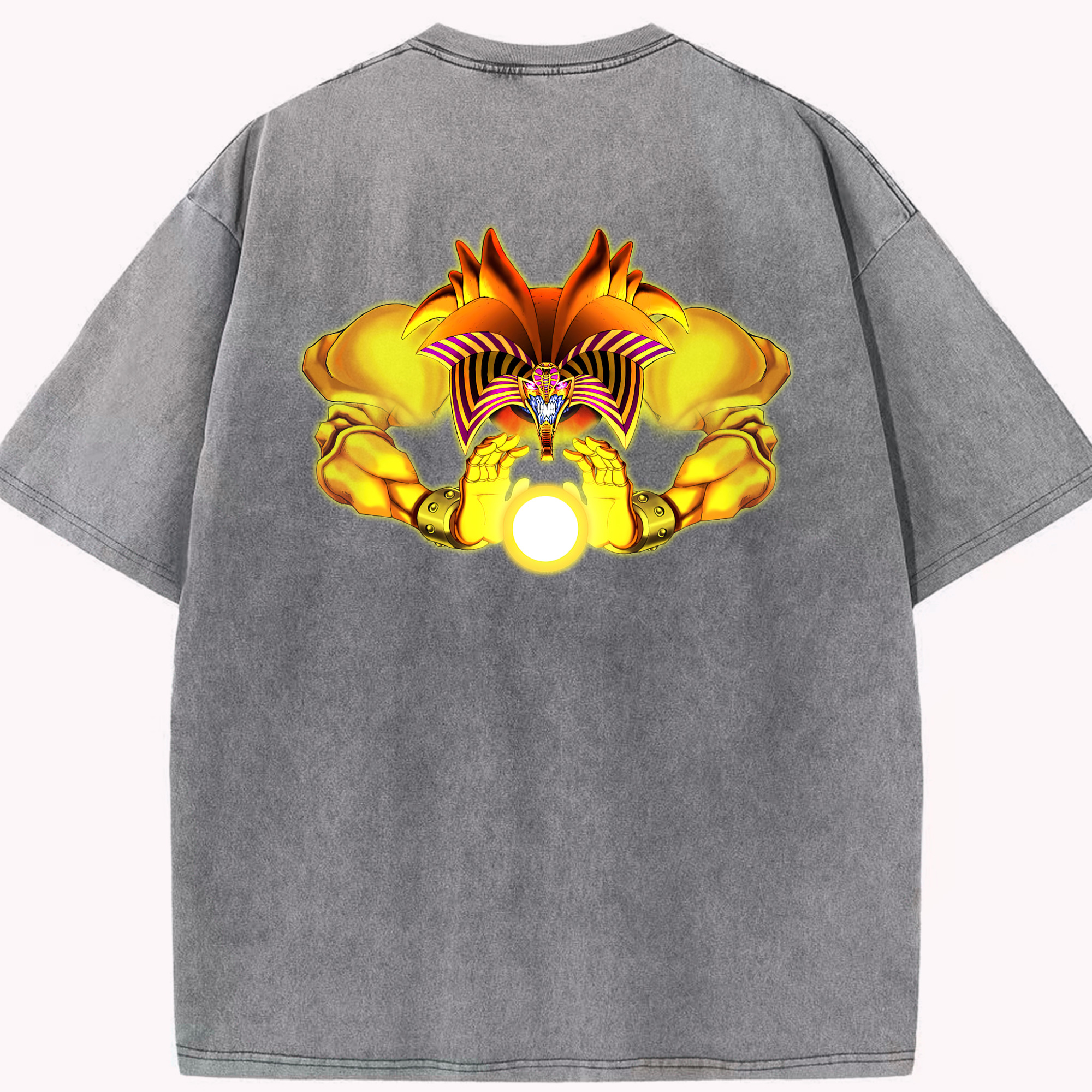 （画像用） 遊☆戯☆王 Yu-Gi-Oh! 綿100% ヴィンテージ風 半袖Tシャツ（背面プリント）