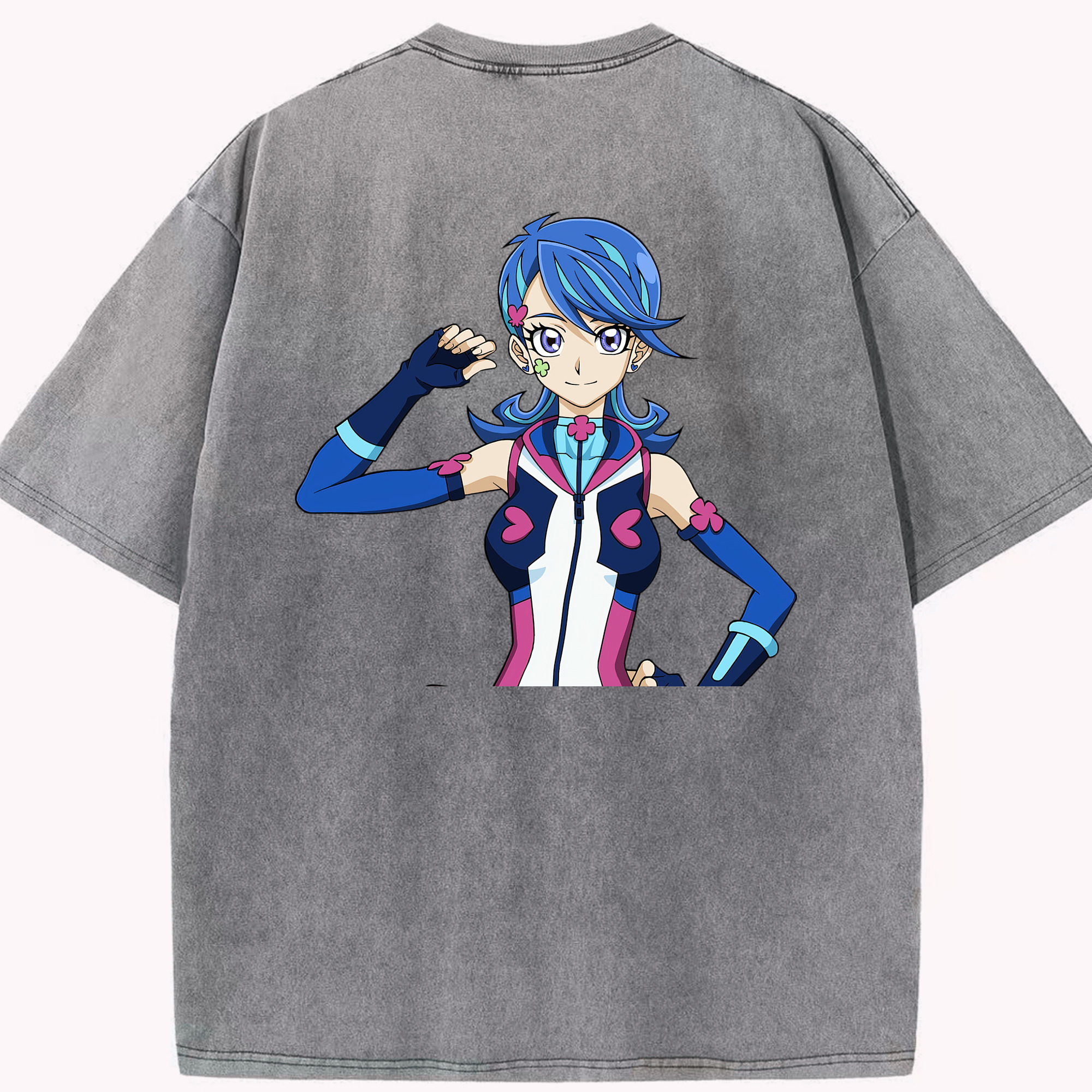 （画像用） 遊☆戯☆王 Yu-Gi-Oh! 綿100% ヴィンテージ風 半袖Tシャツ（背面プリント）