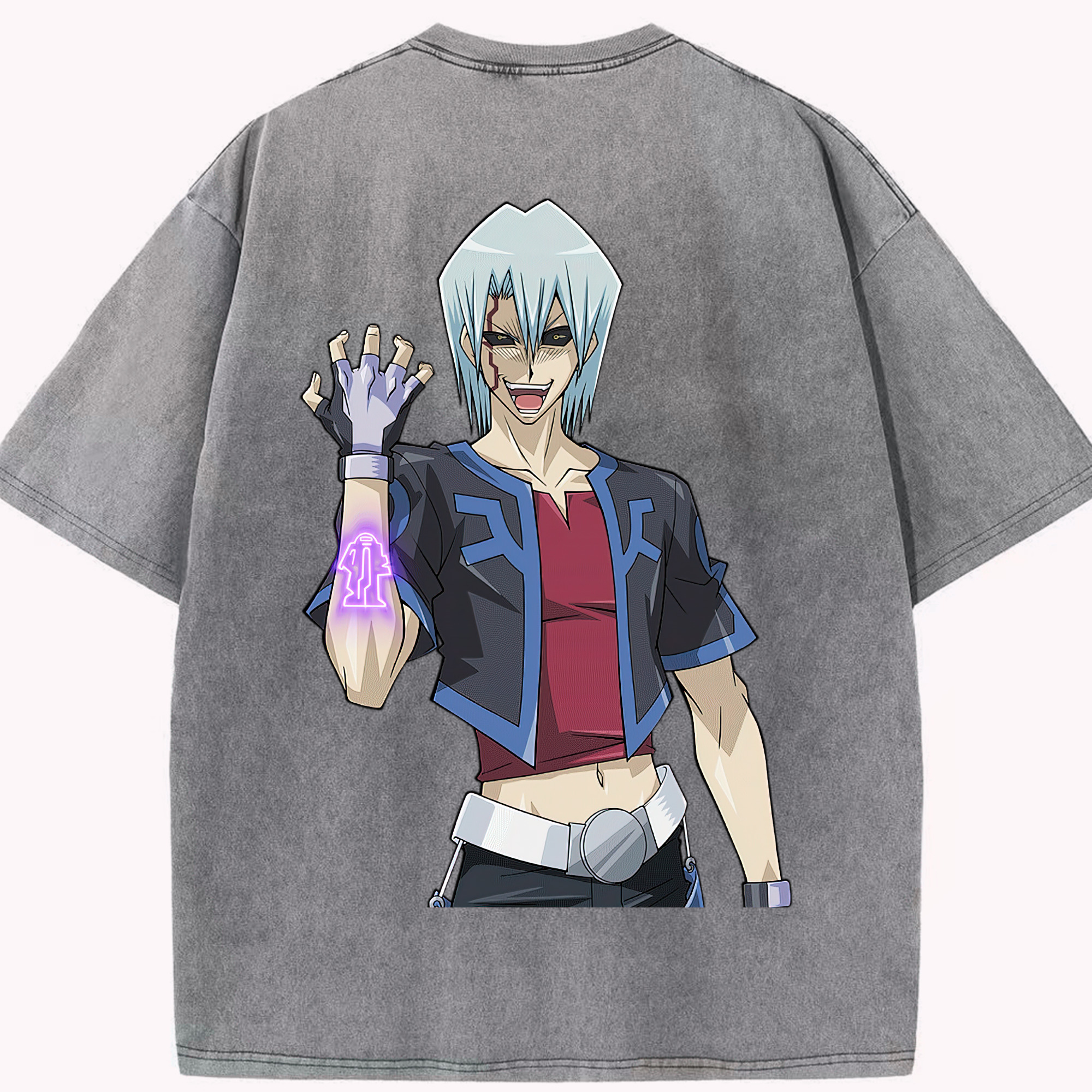（画像用） 遊☆戯☆王 Yu-Gi-Oh! 綿100% ヴィンテージ風 半袖Tシャツ（背面プリント）