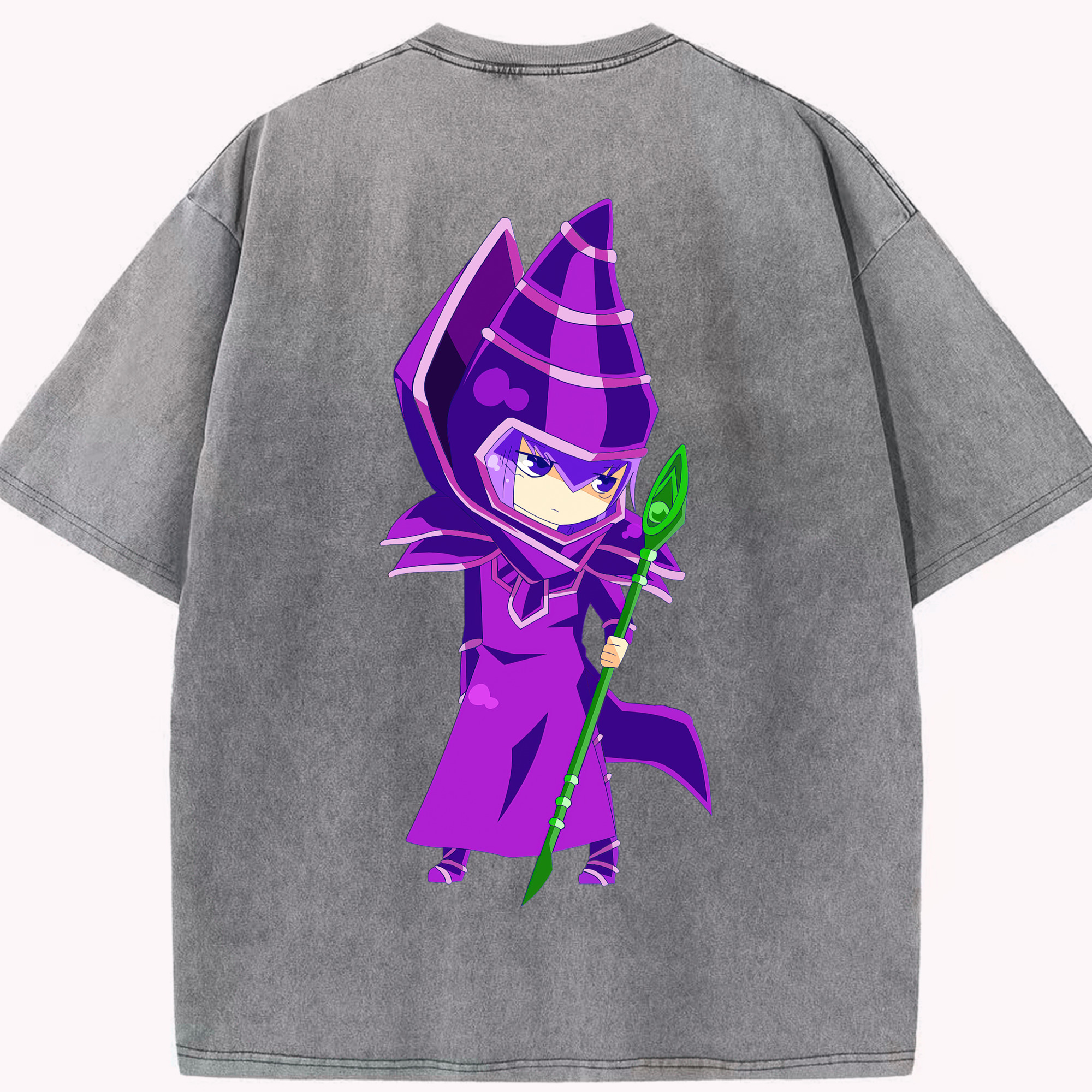 （画像用） 遊☆戯☆王 Yu-Gi-Oh! 綿100% ヴィンテージ風 半袖Tシャツ（背面プリント）