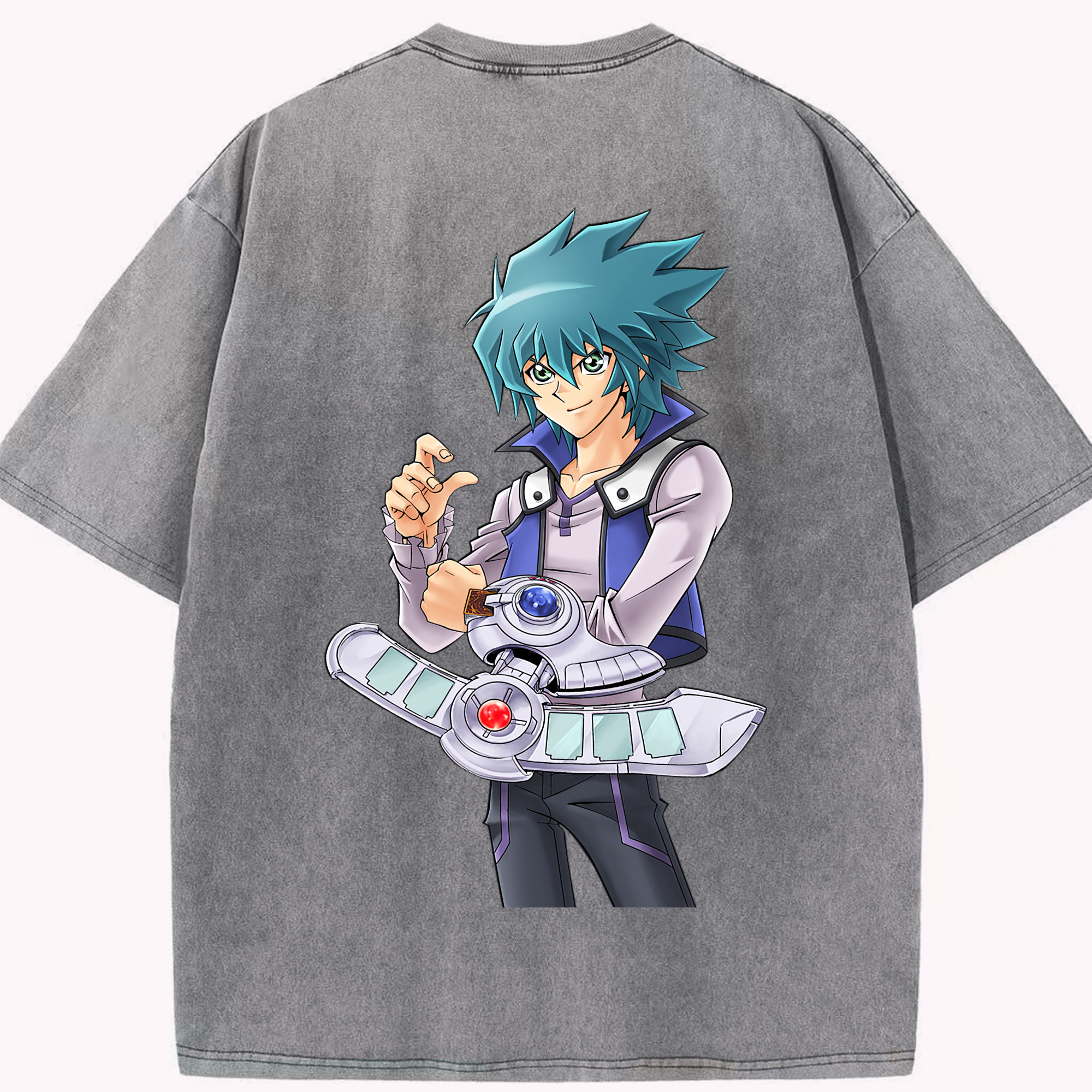 （画像用） 遊☆戯☆王 Yu-Gi-Oh! 綿100% ヴィンテージ風 半袖Tシャツ（背面プリント）