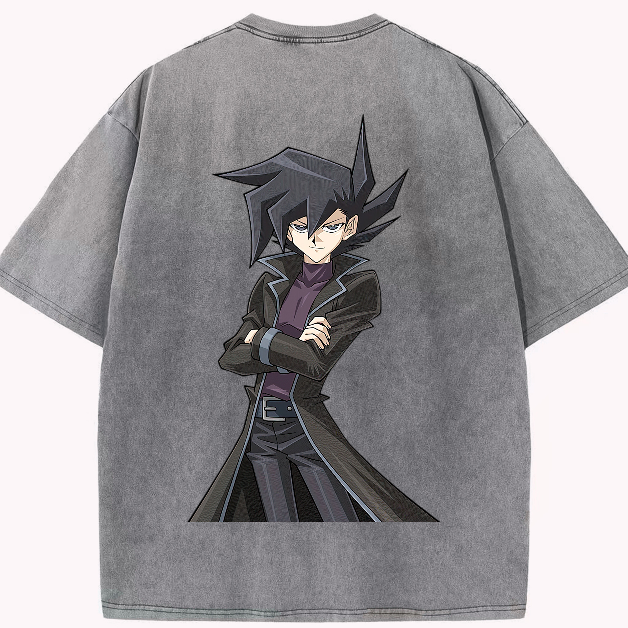 （画像用） 遊☆戯☆王 Yu-Gi-Oh! 綿100% ヴィンテージ風 半袖Tシャツ（背面プリント）