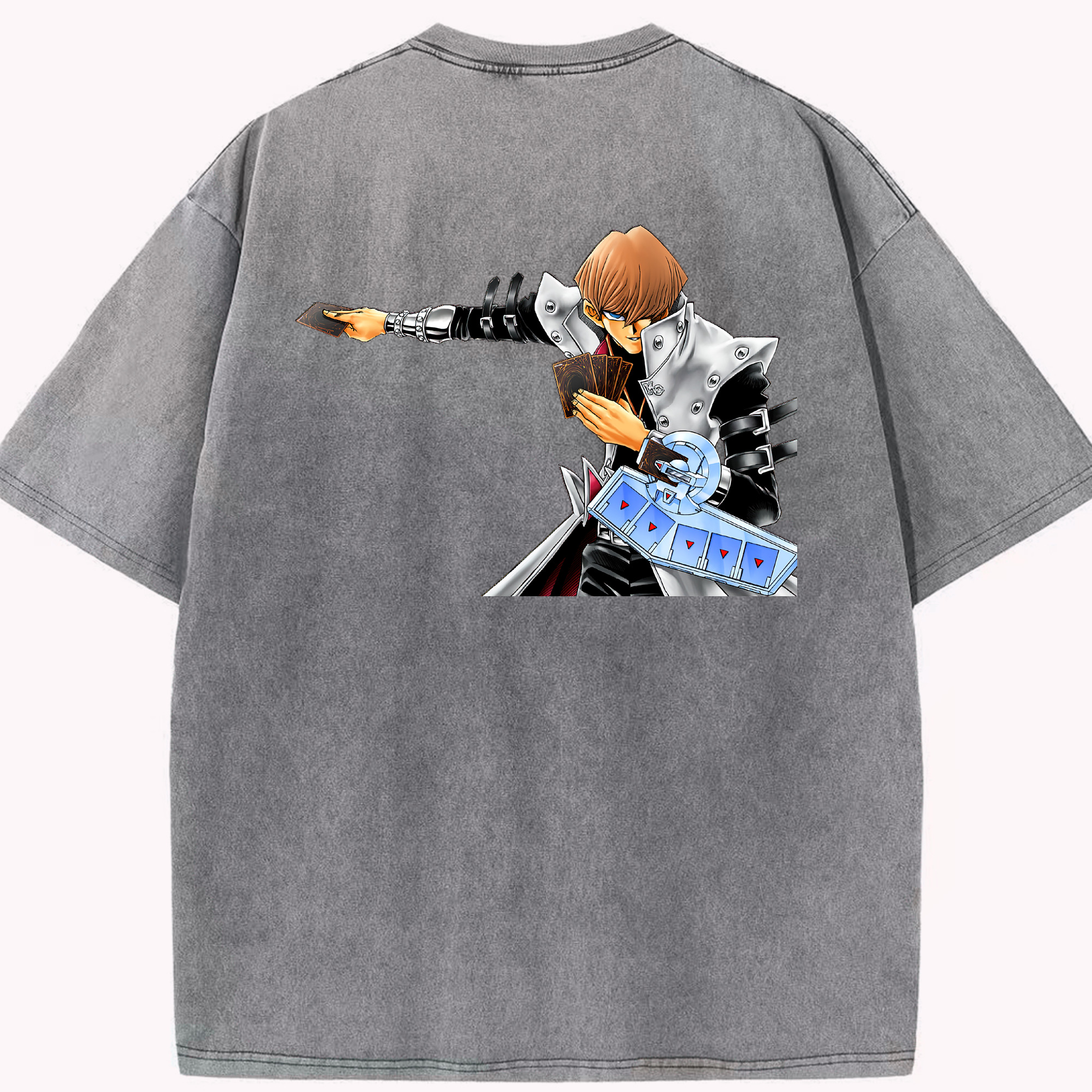 （画像用） 遊☆戯☆王 Yu-Gi-Oh! 綿100% ヴィンテージ風 半袖Tシャツ（背面プリント）