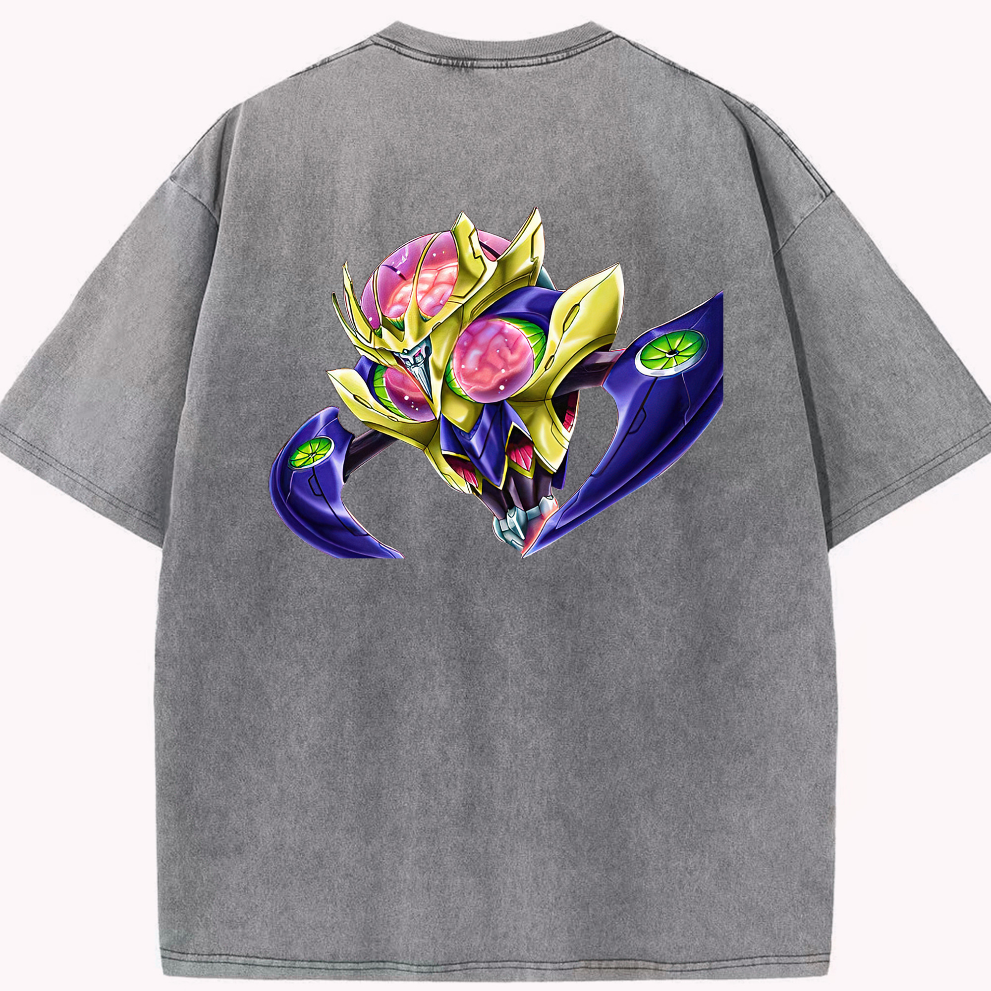 （画像用） 遊☆戯☆王 Yu-Gi-Oh! 綿100% ヴィンテージ風 半袖Tシャツ（背面プリント）
