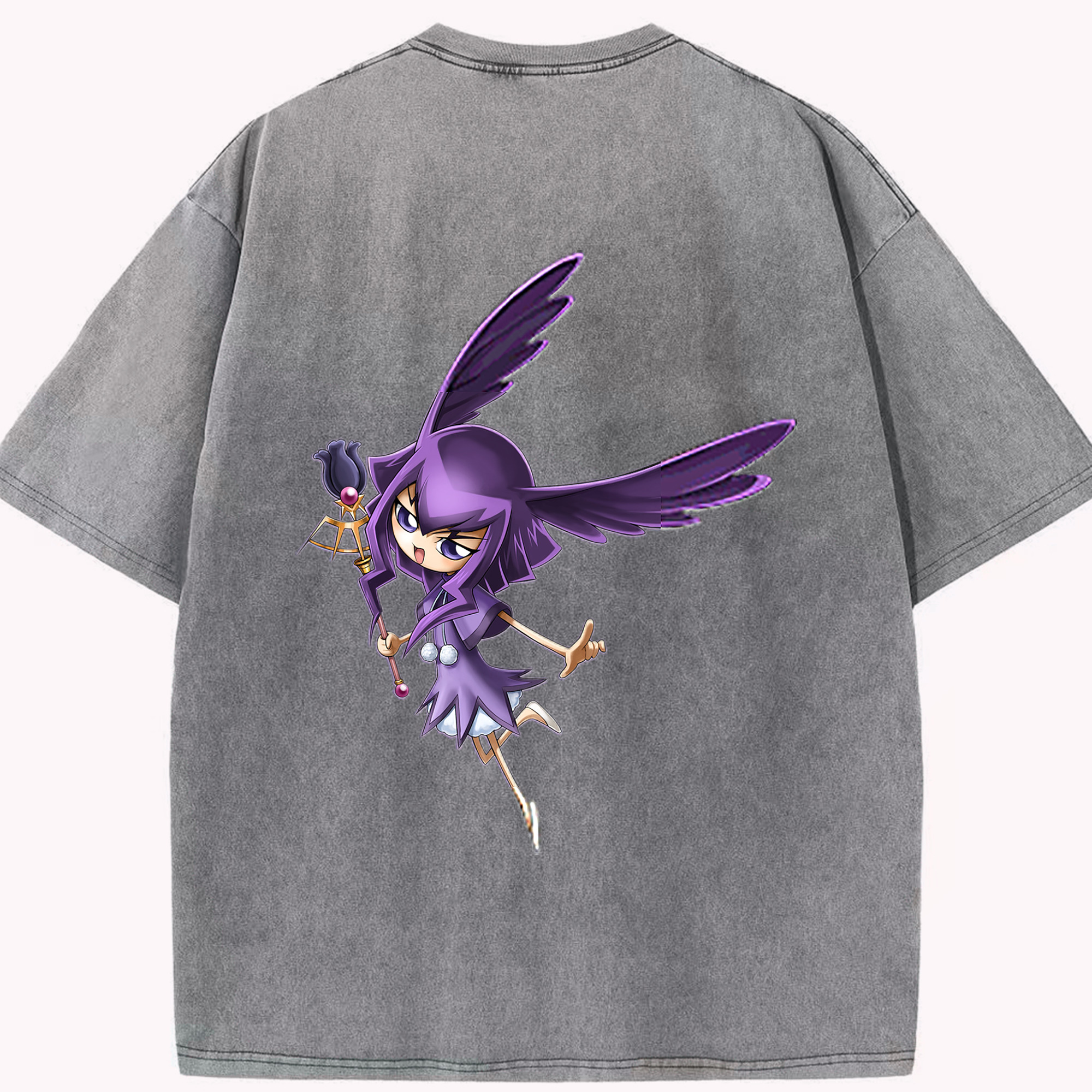 （画像用） 遊☆戯☆王 Yu-Gi-Oh! 綿100% ヴィンテージ風 半袖Tシャツ（背面プリント）