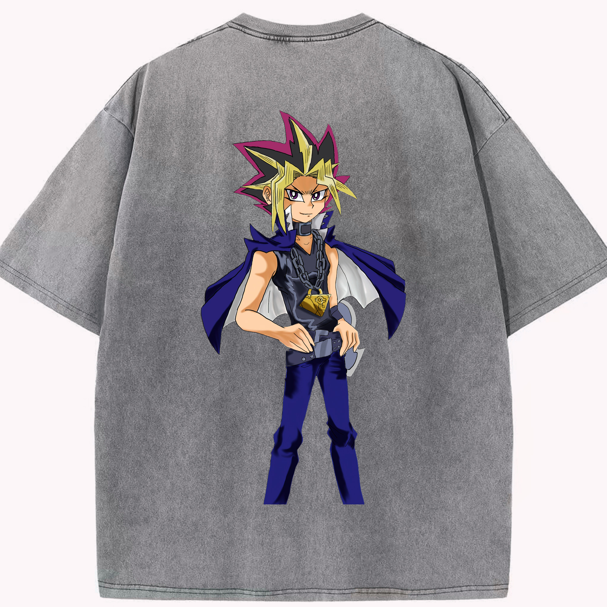 （画像用） 遊☆戯☆王 Yu-Gi-Oh! 綿100% ヴィンテージ風 半袖Tシャツ（背面プリント）