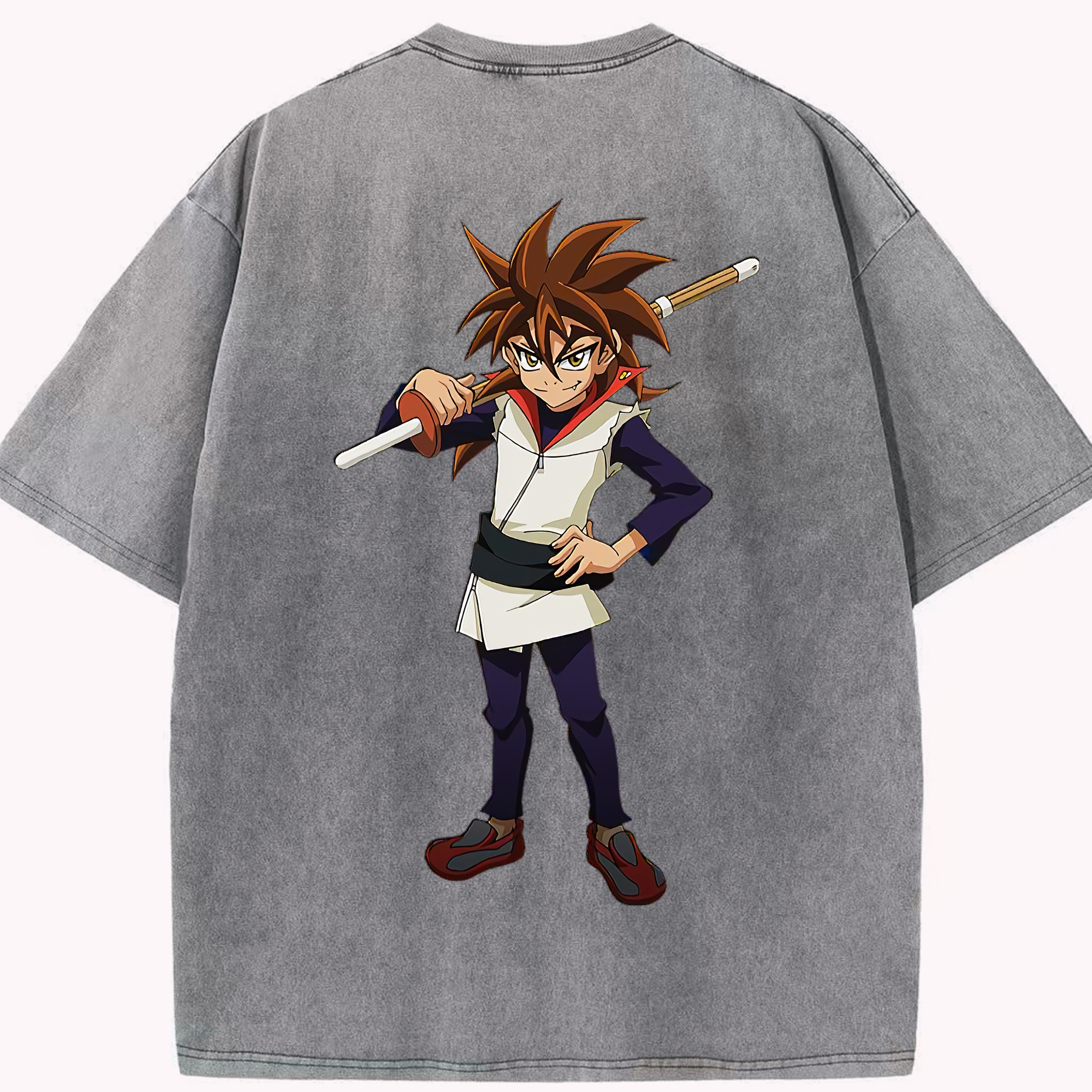 （画像用） 遊☆戯☆王 Yu-Gi-Oh! 綿100% ヴィンテージ風 半袖Tシャツ（背面プリント）