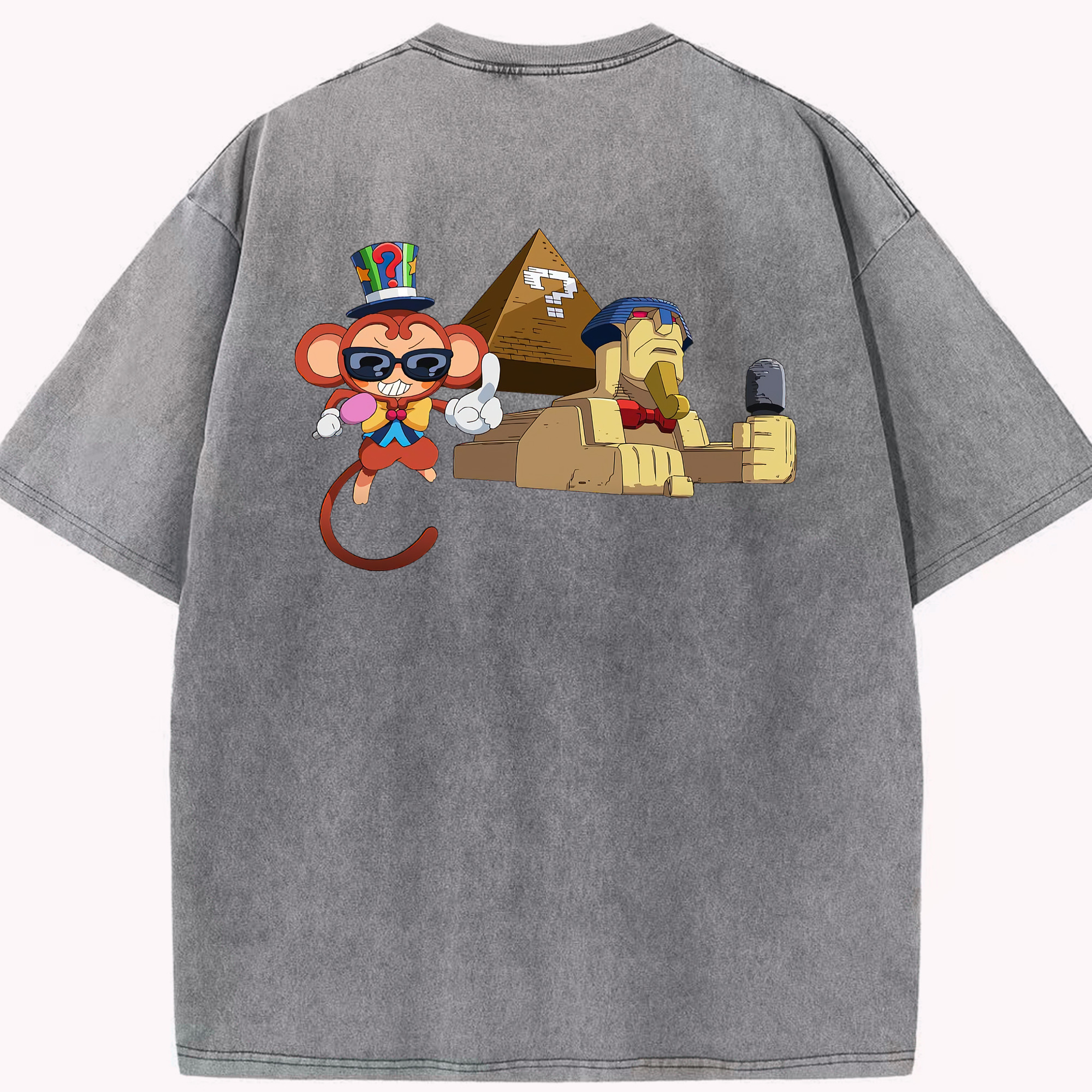 （画像用） 遊☆戯☆王 Yu-Gi-Oh! 綿100% ヴィンテージ風 半袖Tシャツ（背面プリント）