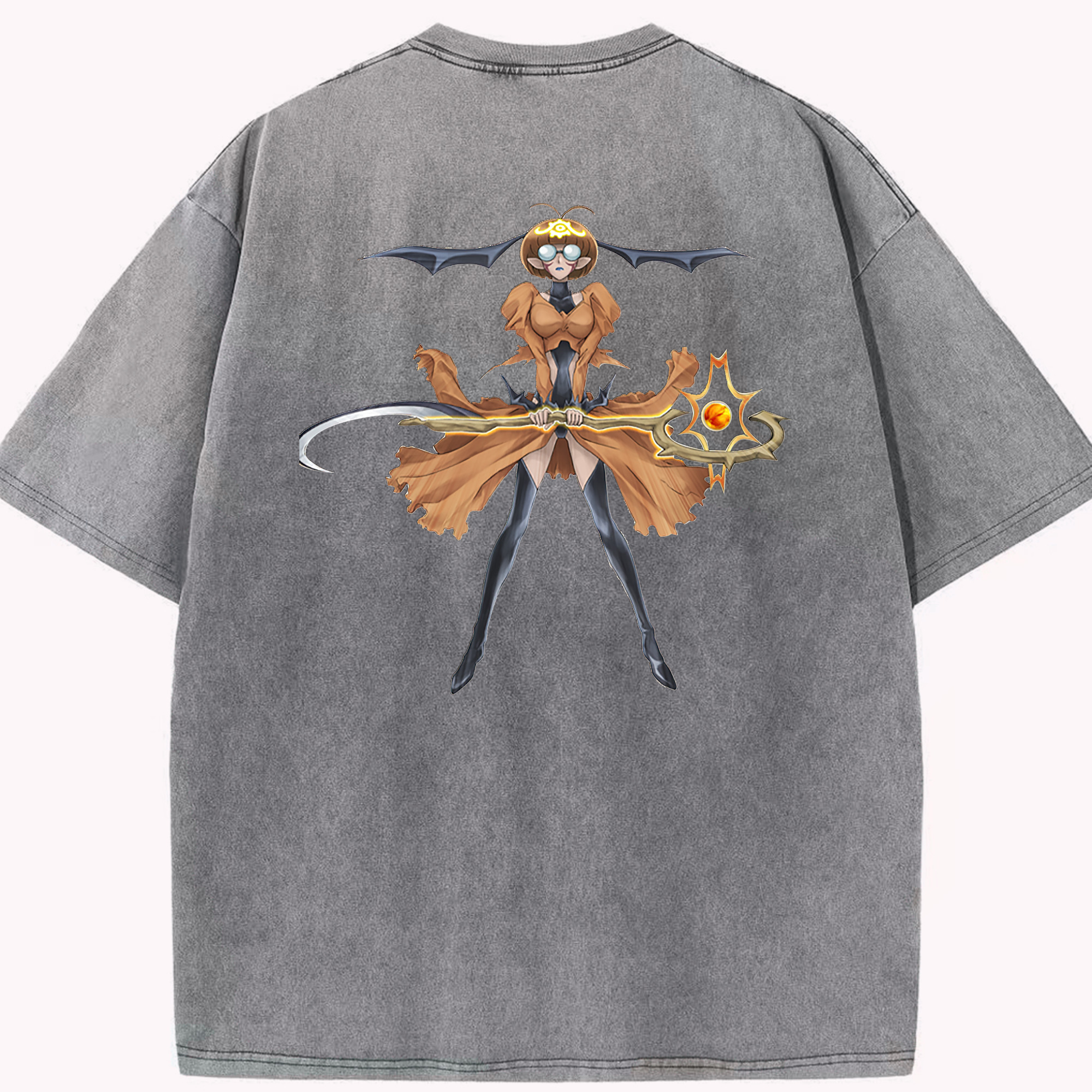 （画像用） 遊☆戯☆王 Yu-Gi-Oh! 綿100% ヴィンテージ風 半袖Tシャツ（背面プリント）