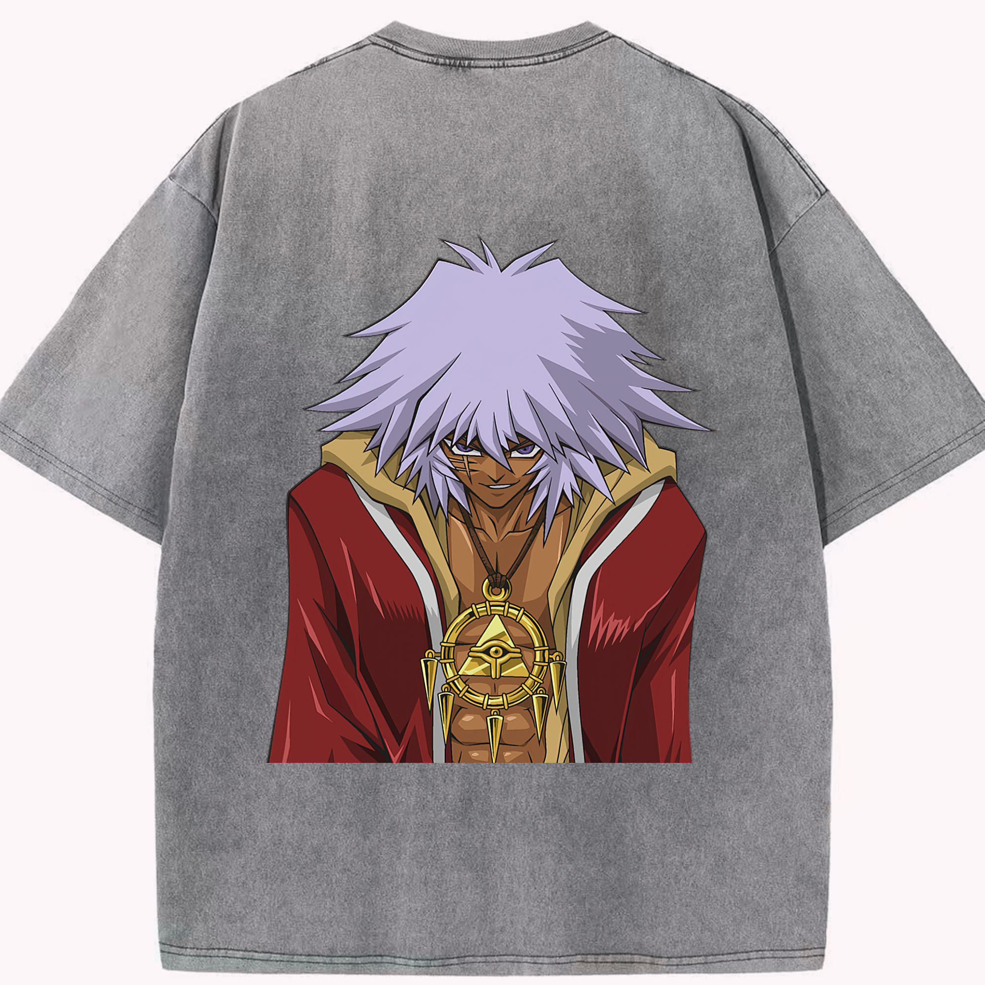 （画像用） 遊☆戯☆王 Yu-Gi-Oh! 綿100% ヴィンテージ風 半袖Tシャツ（背面プリント）