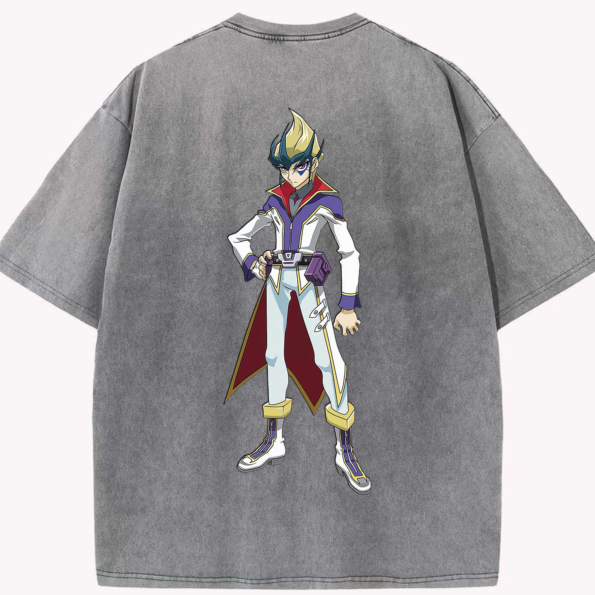 （画像用） 遊☆戯☆王 Yu-Gi-Oh! 綿100% ヴィンテージ風 半袖Tシャツ（背面プリント）