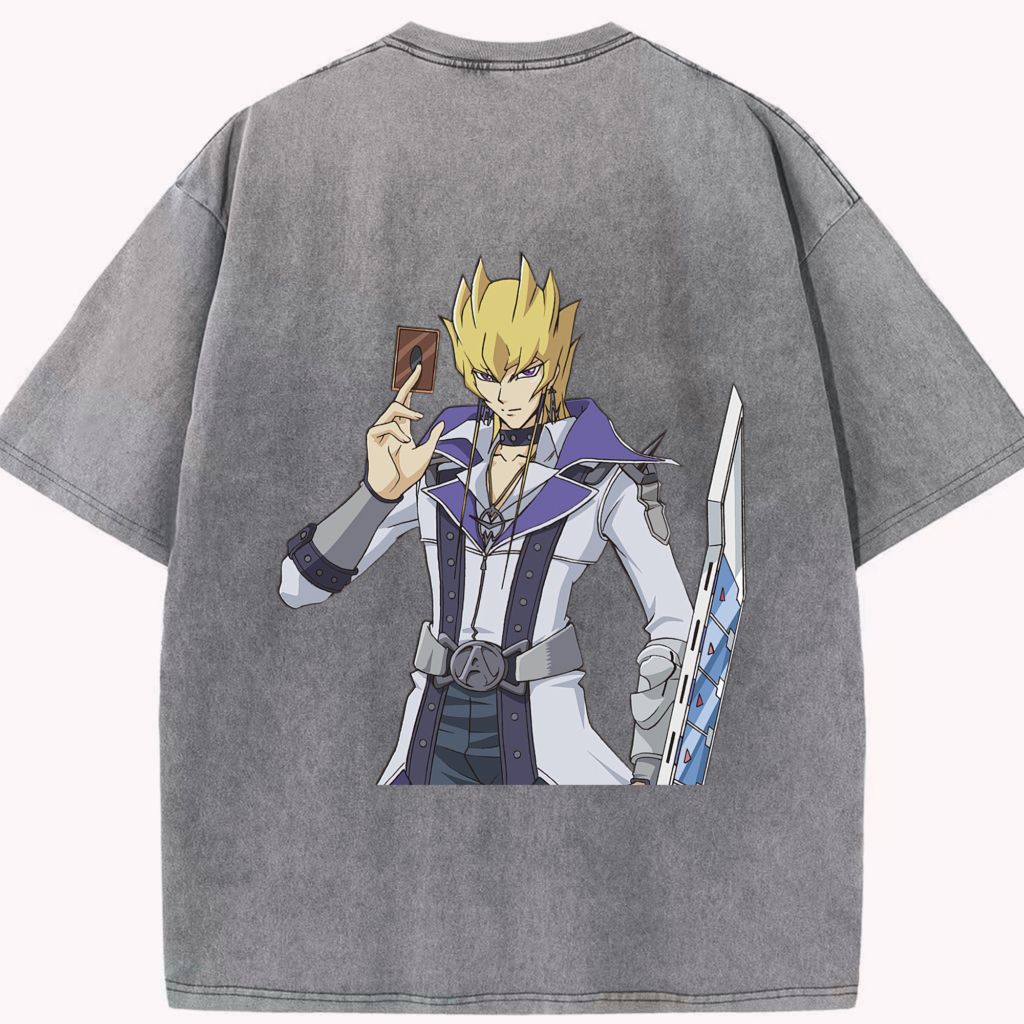（画像用） 遊☆戯☆王 Yu-Gi-Oh! 綿100% ヴィンテージ風 半袖Tシャツ（背面プリント）