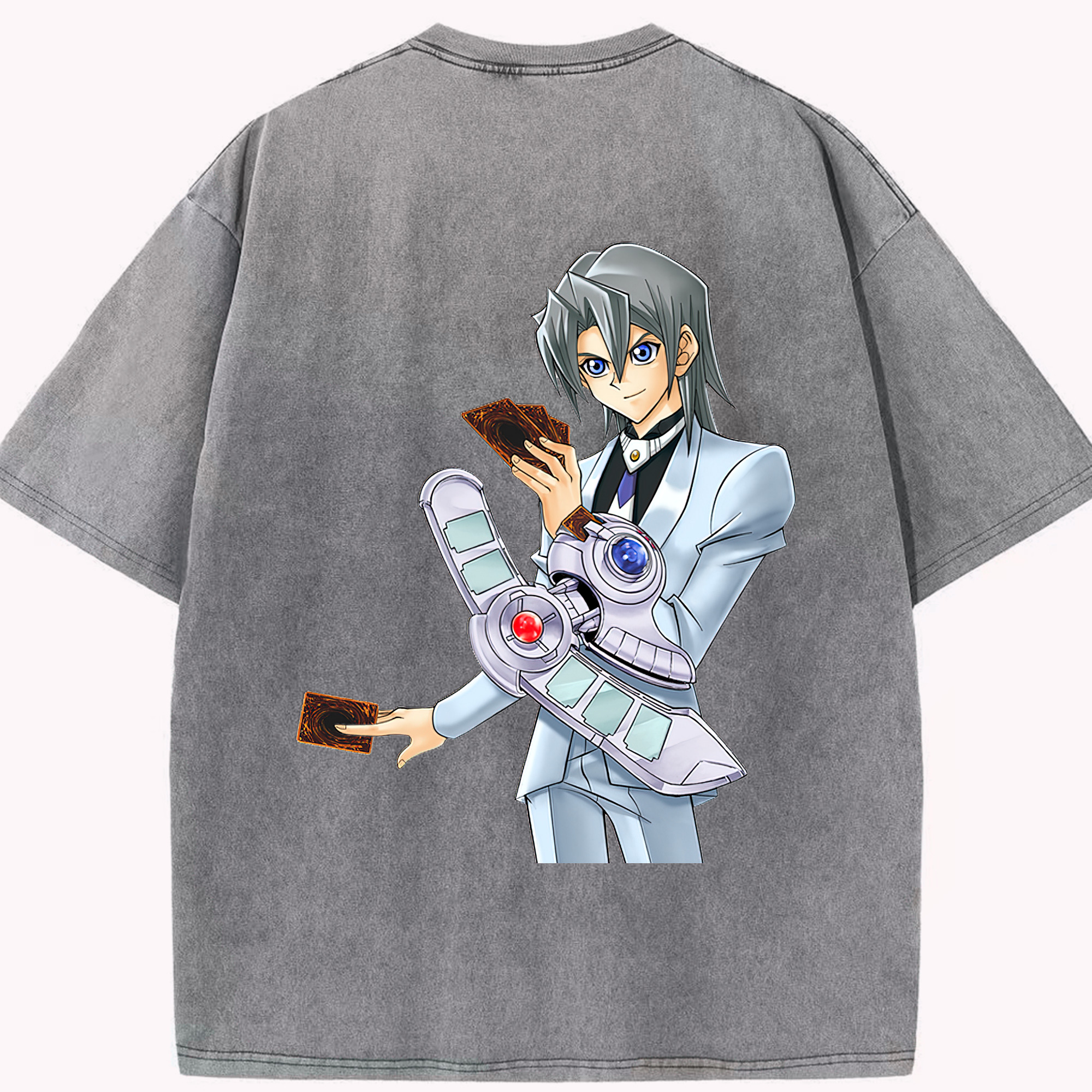 （画像用） 遊☆戯☆王 Yu-Gi-Oh! 綿100% ヴィンテージ風 半袖Tシャツ（背面プリント）