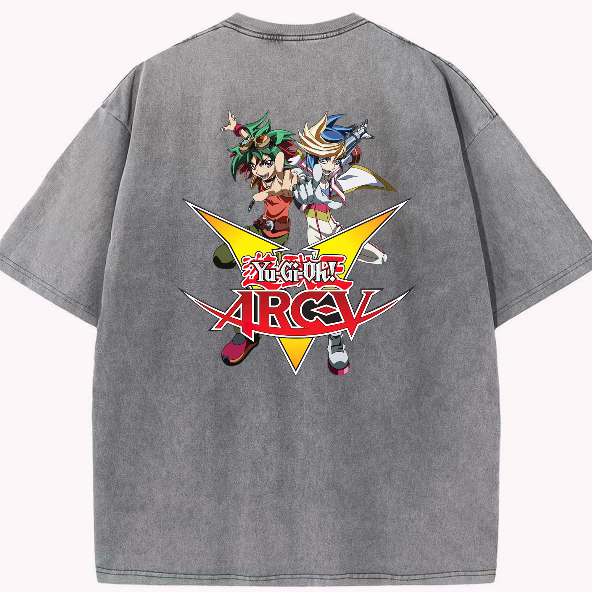 （画像用） 遊☆戯☆王 Yu-Gi-Oh! 綿100% ヴィンテージ風 半袖Tシャツ（背面プリント）