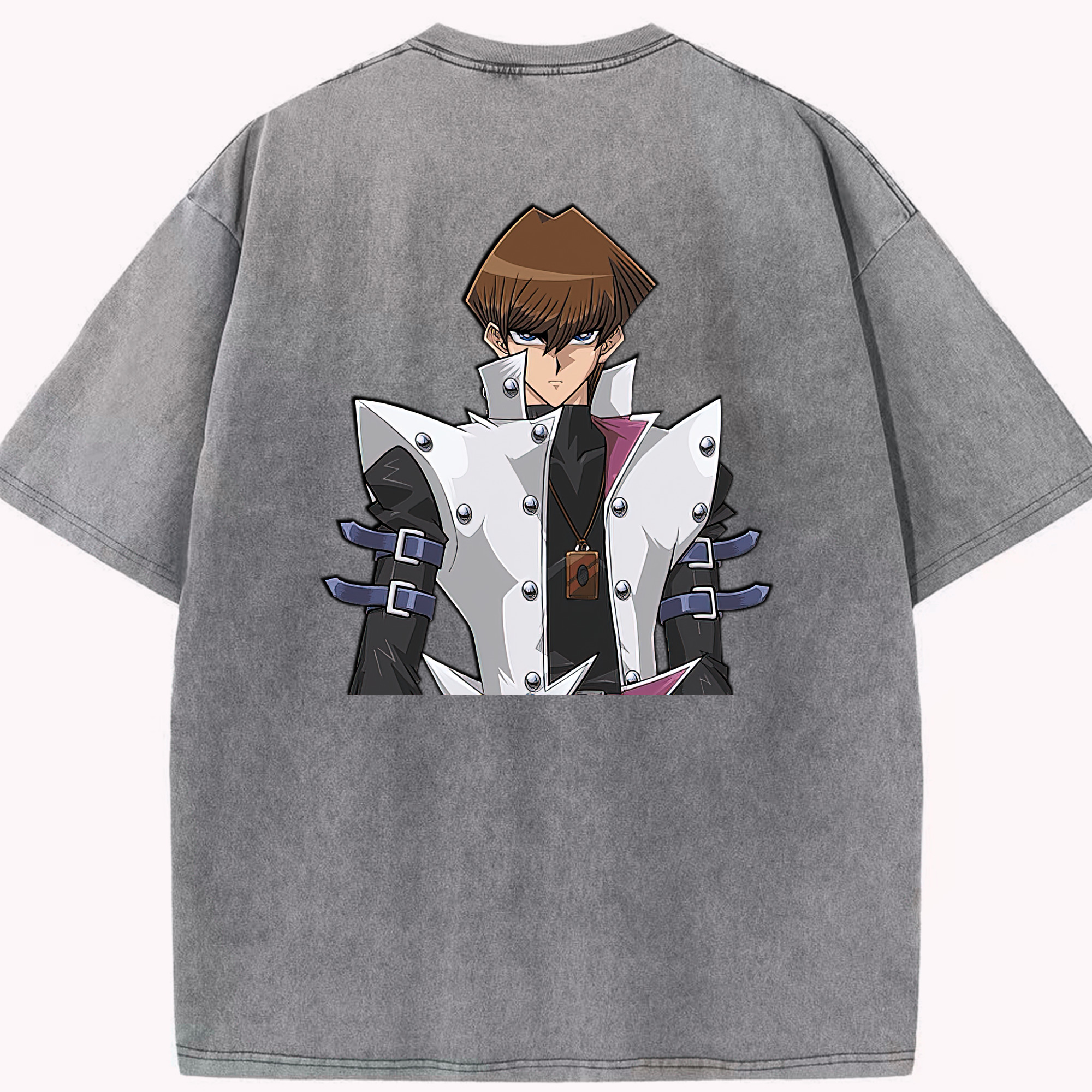 （画像用） 遊☆戯☆王 Yu-Gi-Oh! 綿100% ヴィンテージ風 半袖Tシャツ（背面プリント）