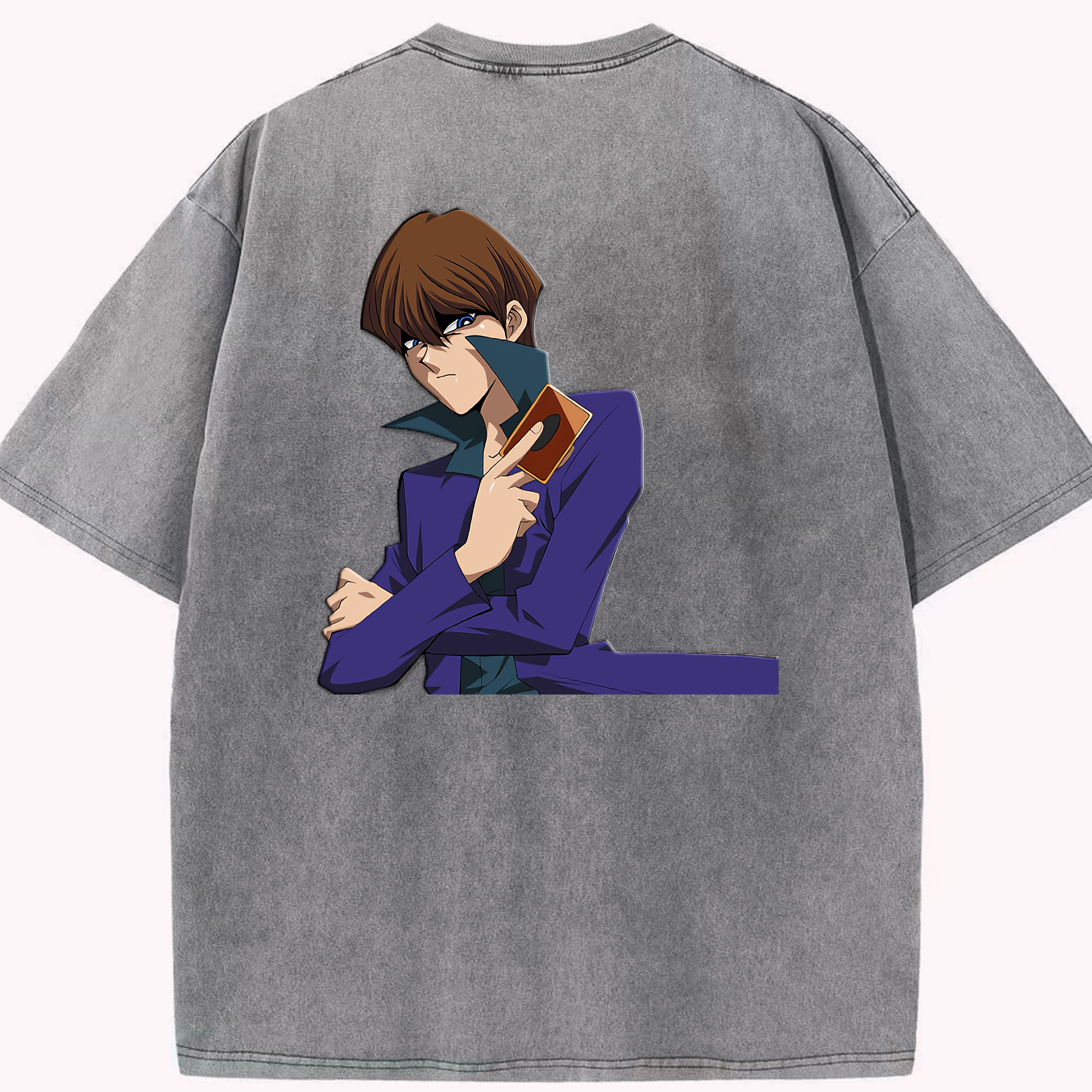 （画像用） 遊☆戯☆王 Yu-Gi-Oh! 綿100% ヴィンテージ風 半袖Tシャツ（背面プリント）