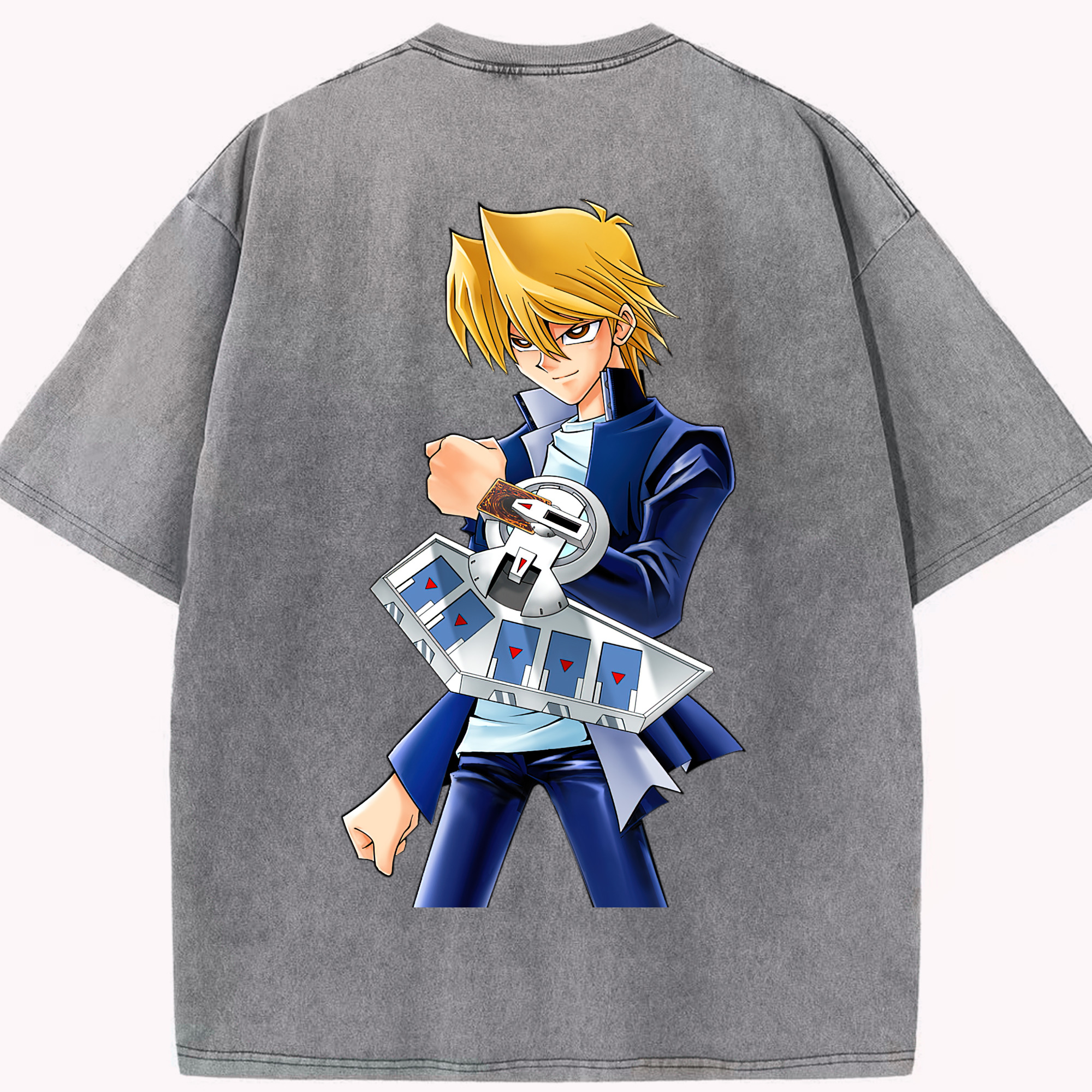 （画像用） 遊☆戯☆王 Yu-Gi-Oh! 綿100% ヴィンテージ風 半袖Tシャツ（背面プリント）